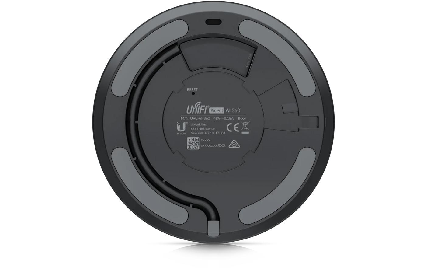 Ubiquiti UVC-AI-360 Überwachungskamera – 5 MP, 1080p, 360° Fisheye, Schwarz