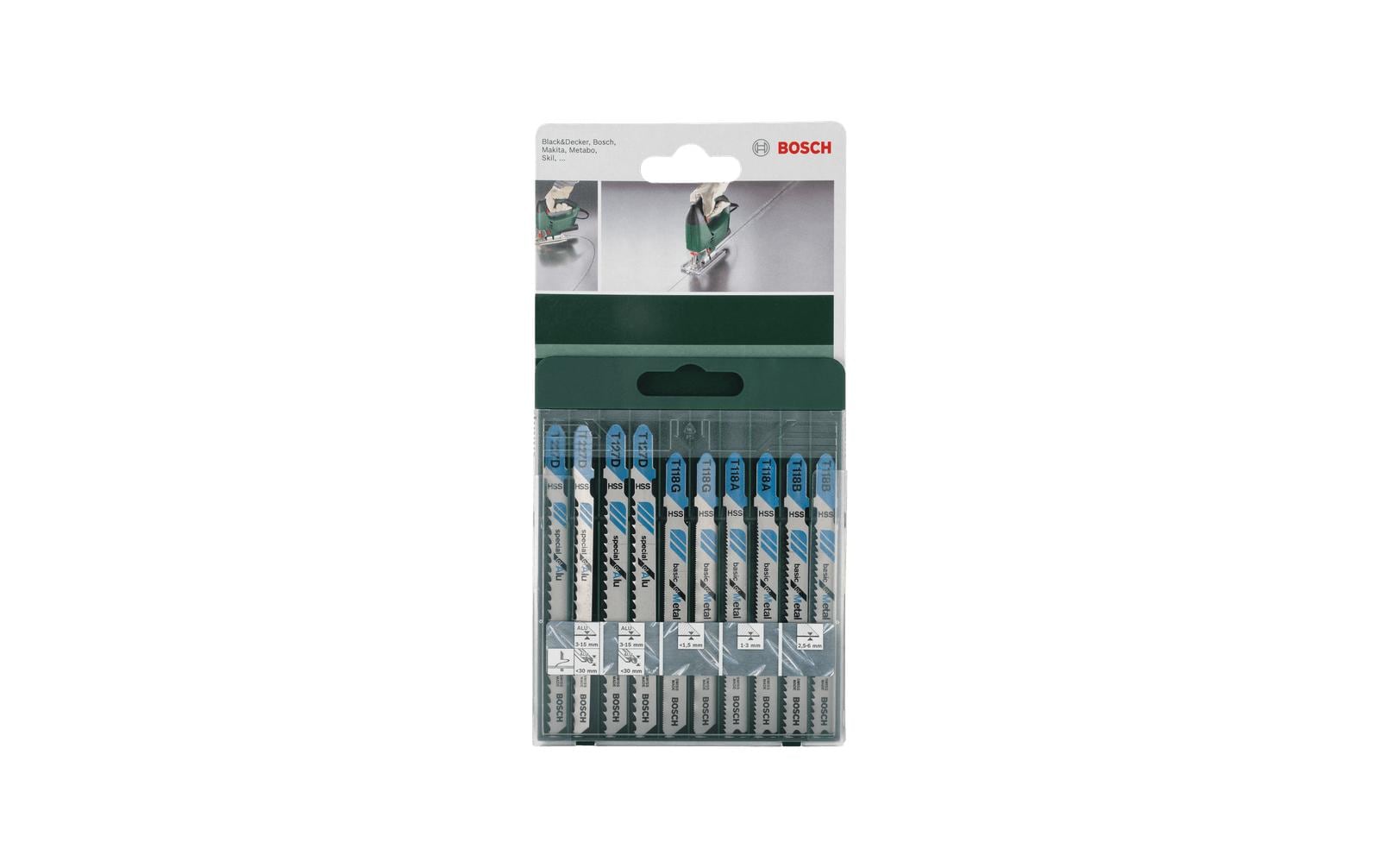 Bosch Stichsägeblatt-Set, T-Schaft, 10 Stk.
