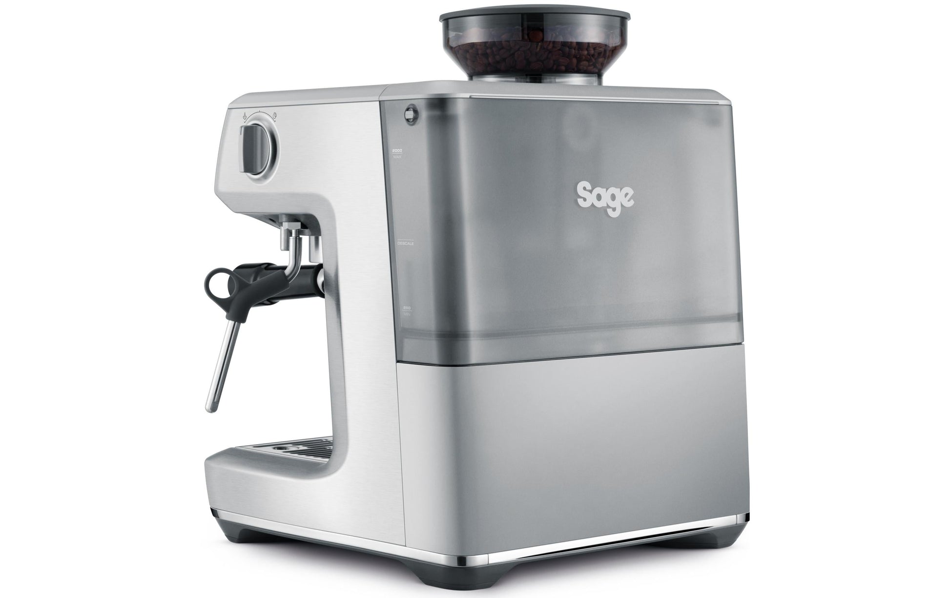 Sage Software Sage Barista Impress Espressomaschine (Siebträger) – 9 bar, 2 l, Milchschaumdüse, Edelstahl