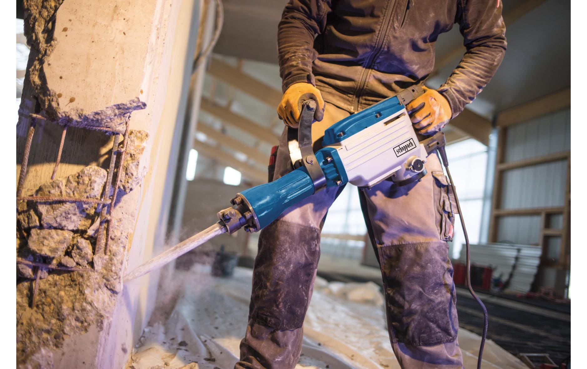 Scheppach Abbruchhammer AB1600 – 1 600 W – 30 mm Sechskant – 50 J – Koffer