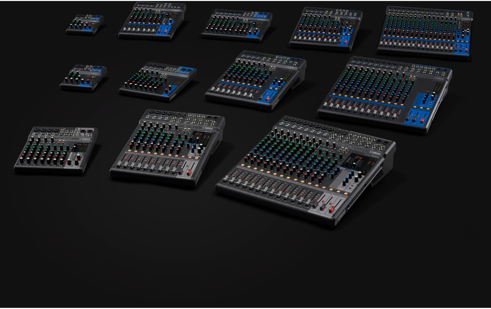 Yamaha MG12X CV – 12-Kanal Mixer, 2 Auxwege, 4 Stereoeingänge, Schwarz