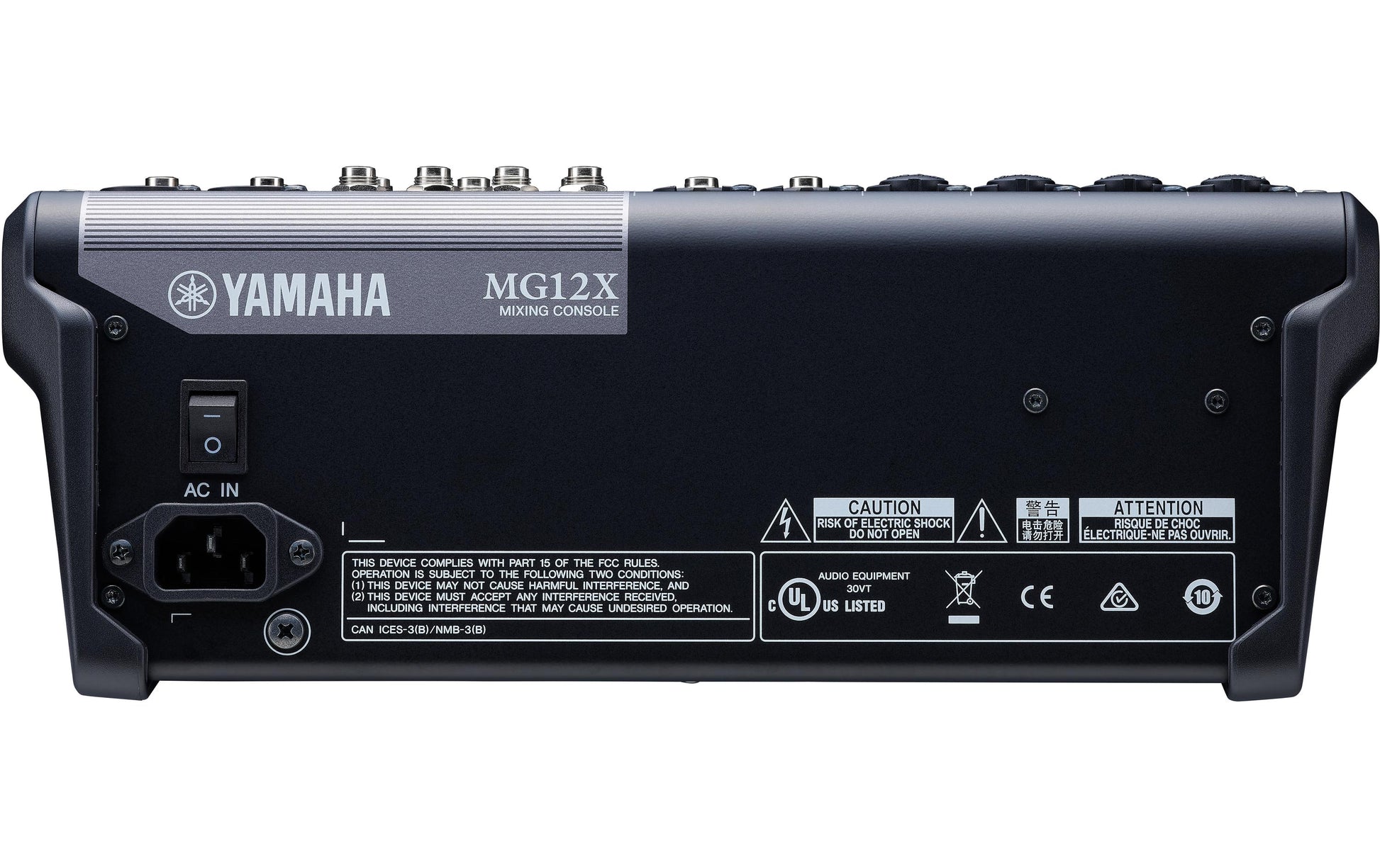 Yamaha MG12X CV – 12-Kanal Mixer, 2 Auxwege, 4 Stereoeingänge, Schwarz