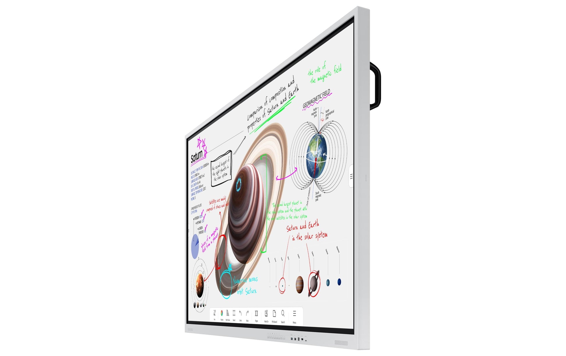 Samsung Whiteboard – 194,6 × 115,1 cm, Aluminiumrahmen, Wandmontage