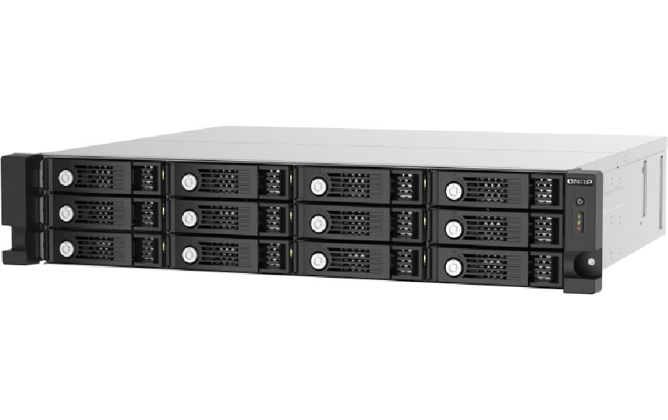 QNAP TL-R1220Sep-RP – 12-Bay Rack 2U HDD/SSD-Gehäuse – redundantes Netzteil, für 2,5"/3,5" HDD/SSD, SAS/SATA