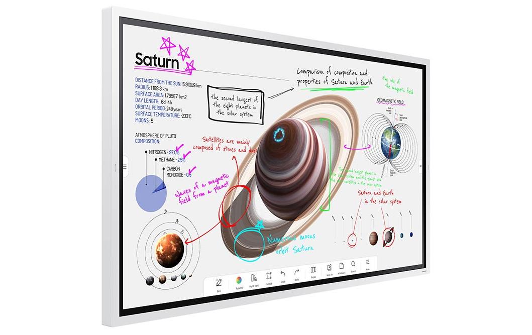 Samsung Whiteboard – 152,2 × 89,8 cm, Kunststoff-Rahmen, Wandmontage
