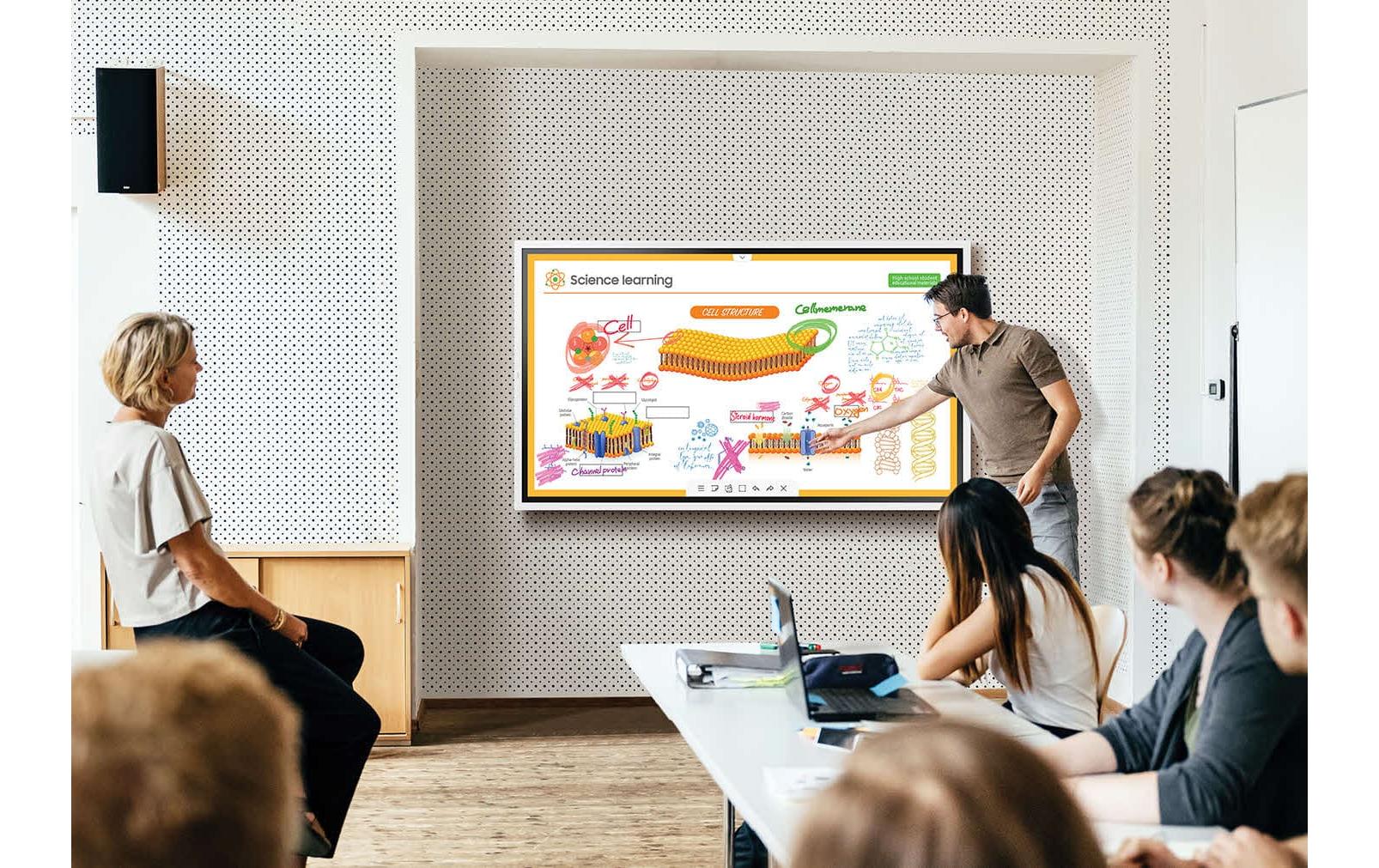 Samsung Whiteboard – 152,2 × 89,8 cm, Kunststoff-Rahmen, Wandmontage