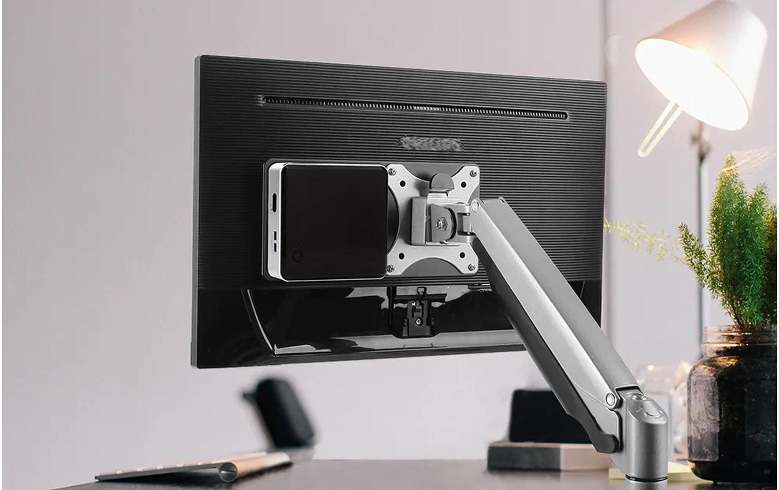 Neomounts THINCLIENT-01 – VESA-Adapterplatte – VESA 75×75/100×100 mm – bis 3 kg – für Thin Clients, Mini-PCs