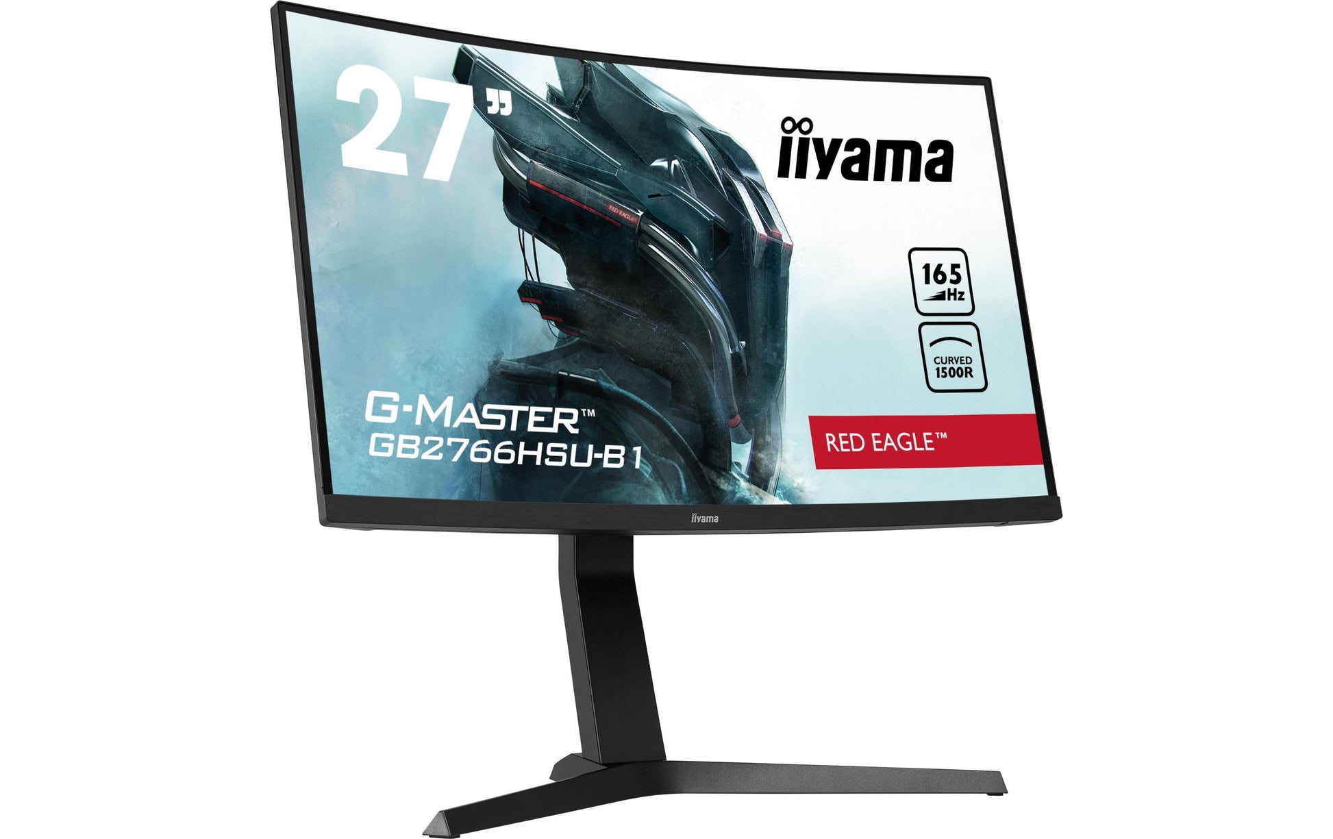 iiyama GB2766HSU-B1 – Monitor, 27", 1920 × 1080 (Full HD), VA, 165 Hz, 250 cd/m², Curved, Schwarz