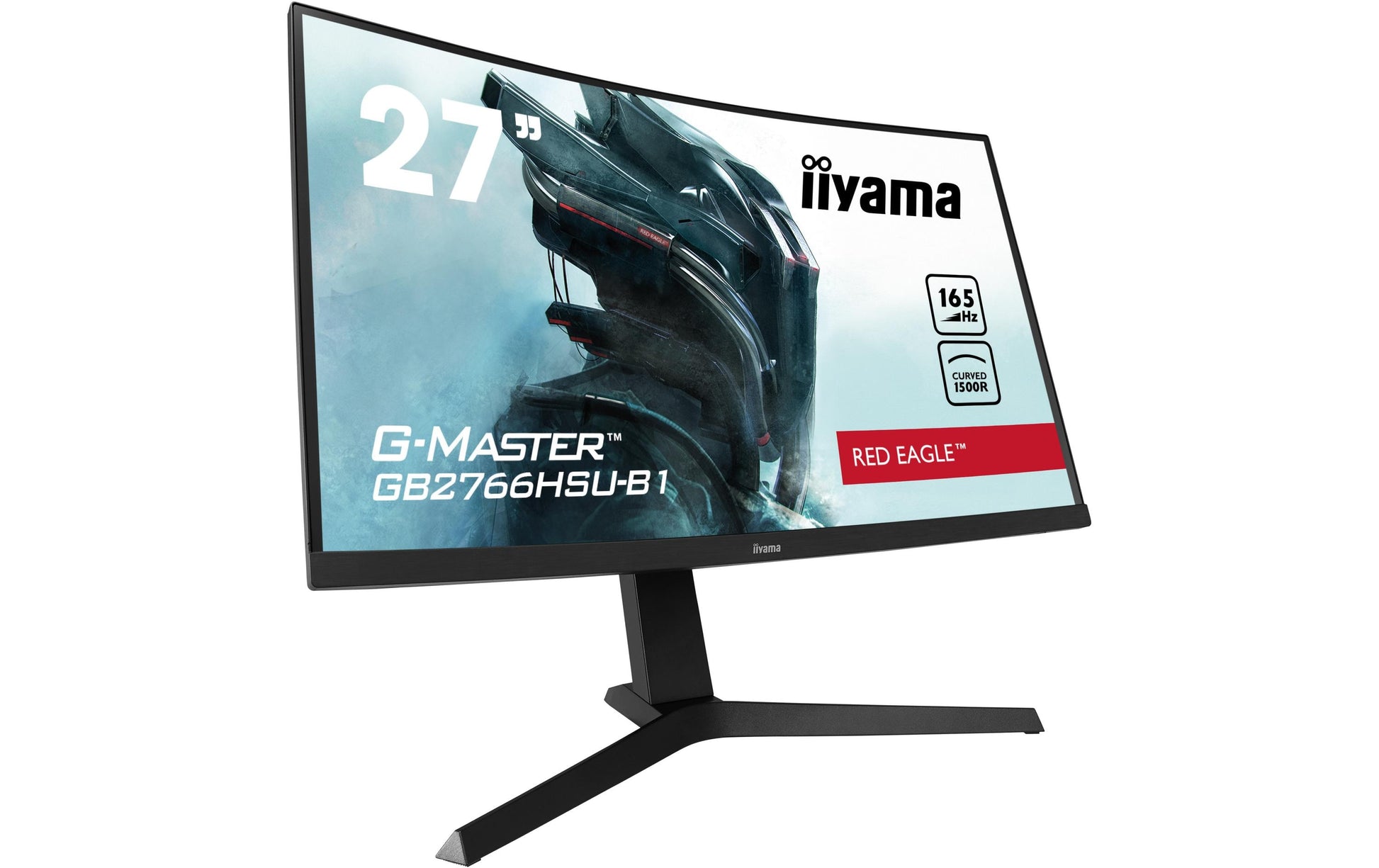 iiyama GB2766HSU-B1 – Monitor, 27", 1920 × 1080 (Full HD), VA, 165 Hz, 250 cd/m², Curved, Schwarz