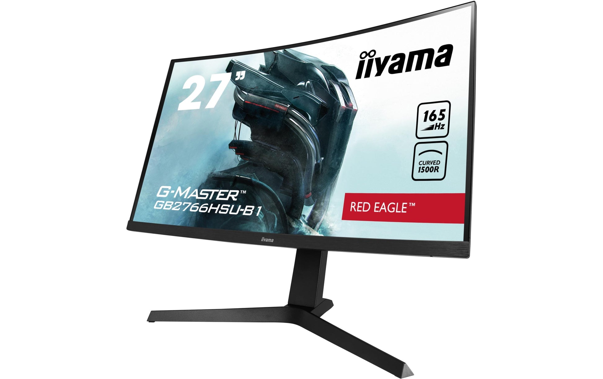 iiyama GB2766HSU-B1 – Monitor, 27", 1920 × 1080 (Full HD), VA, 165 Hz, 250 cd/m², Curved, Schwarz
