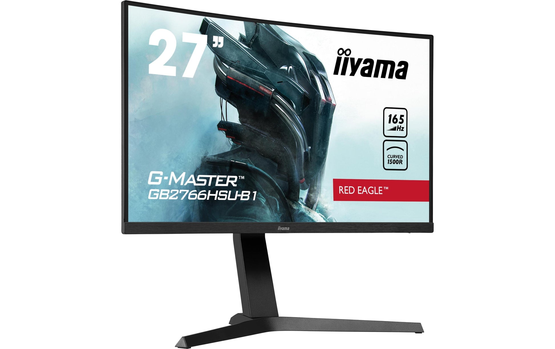 iiyama GB2766HSU-B1 – Monitor, 27", 1920 × 1080 (Full HD), VA, 165 Hz, 250 cd/m², Curved, Schwarz