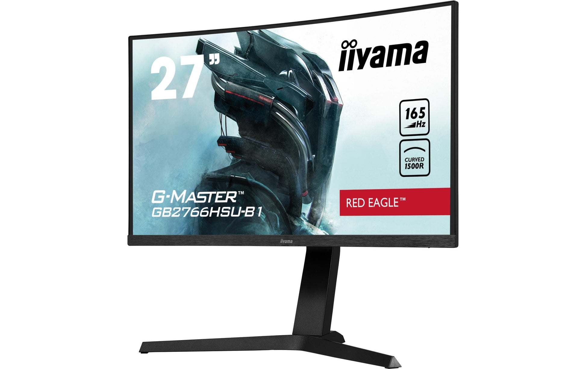 iiyama GB2766HSU-B1 – Monitor, 27", 1920 × 1080 (Full HD), VA, 165 Hz, 250 cd/m², Curved, Schwarz