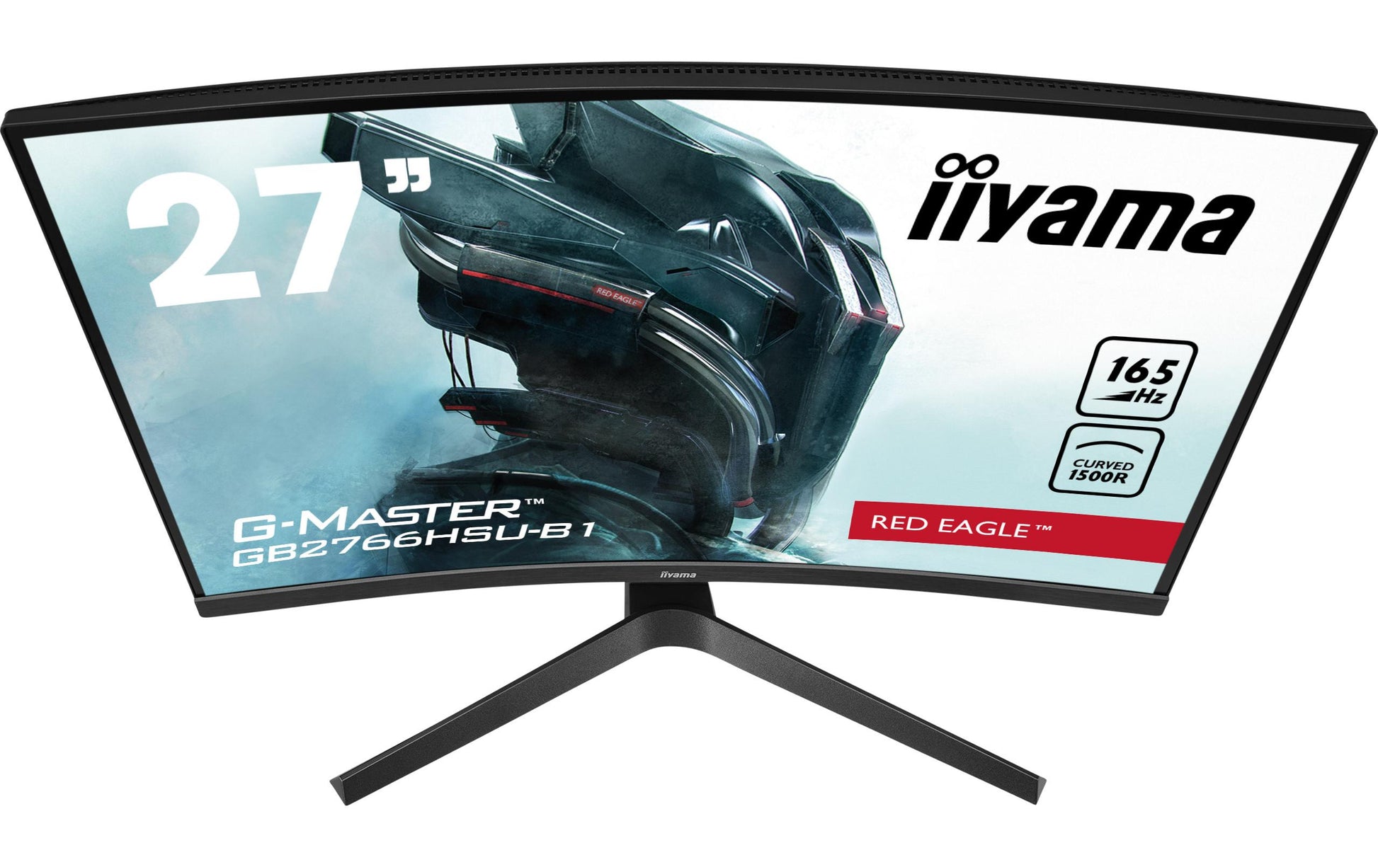 iiyama GB2766HSU-B1 – Monitor, 27", 1920 × 1080 (Full HD), VA, 165 Hz, 250 cd/m², Curved, Schwarz