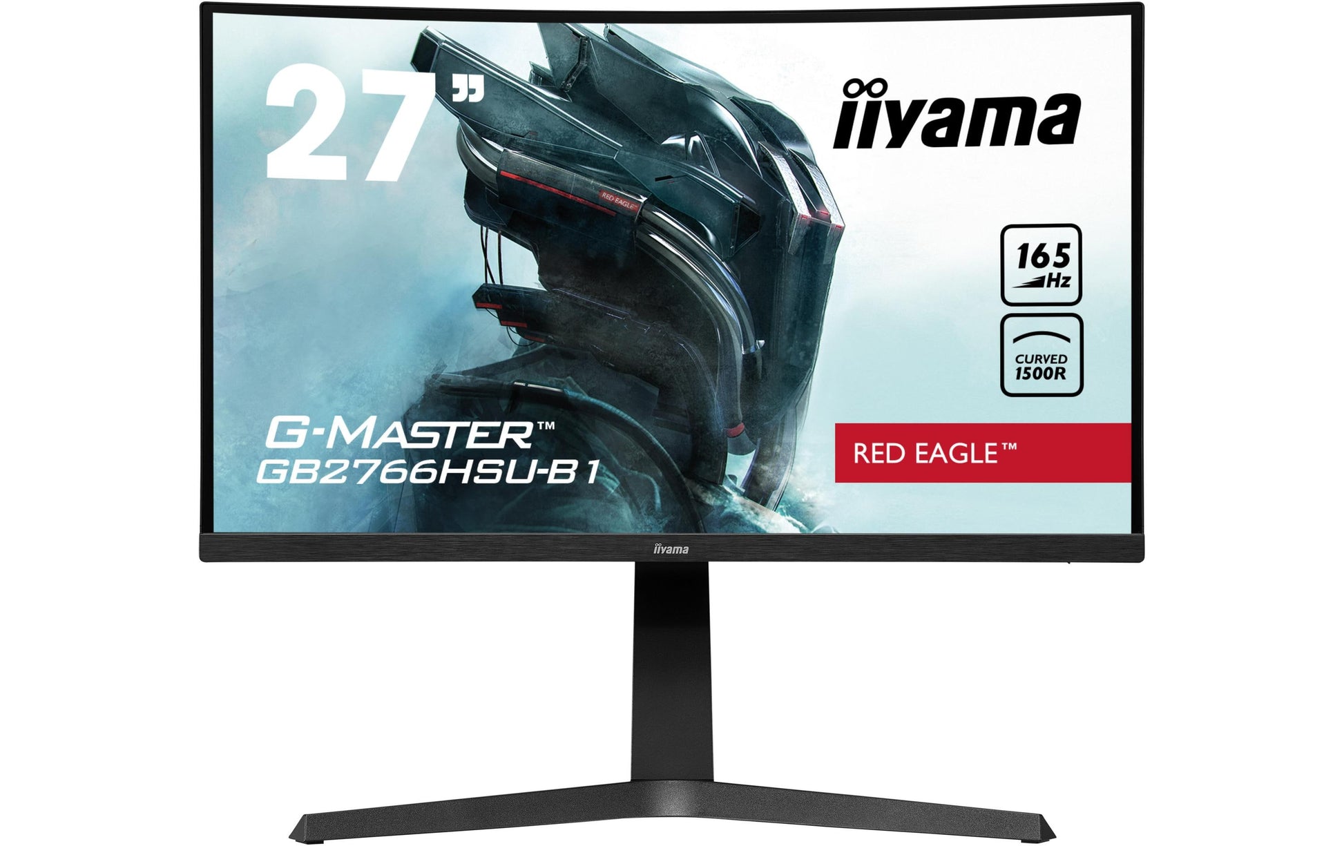 iiyama GB2766HSU-B1 – Monitor, 27", 1920 × 1080 (Full HD), VA, 165 Hz, 250 cd/m², Curved, Schwarz