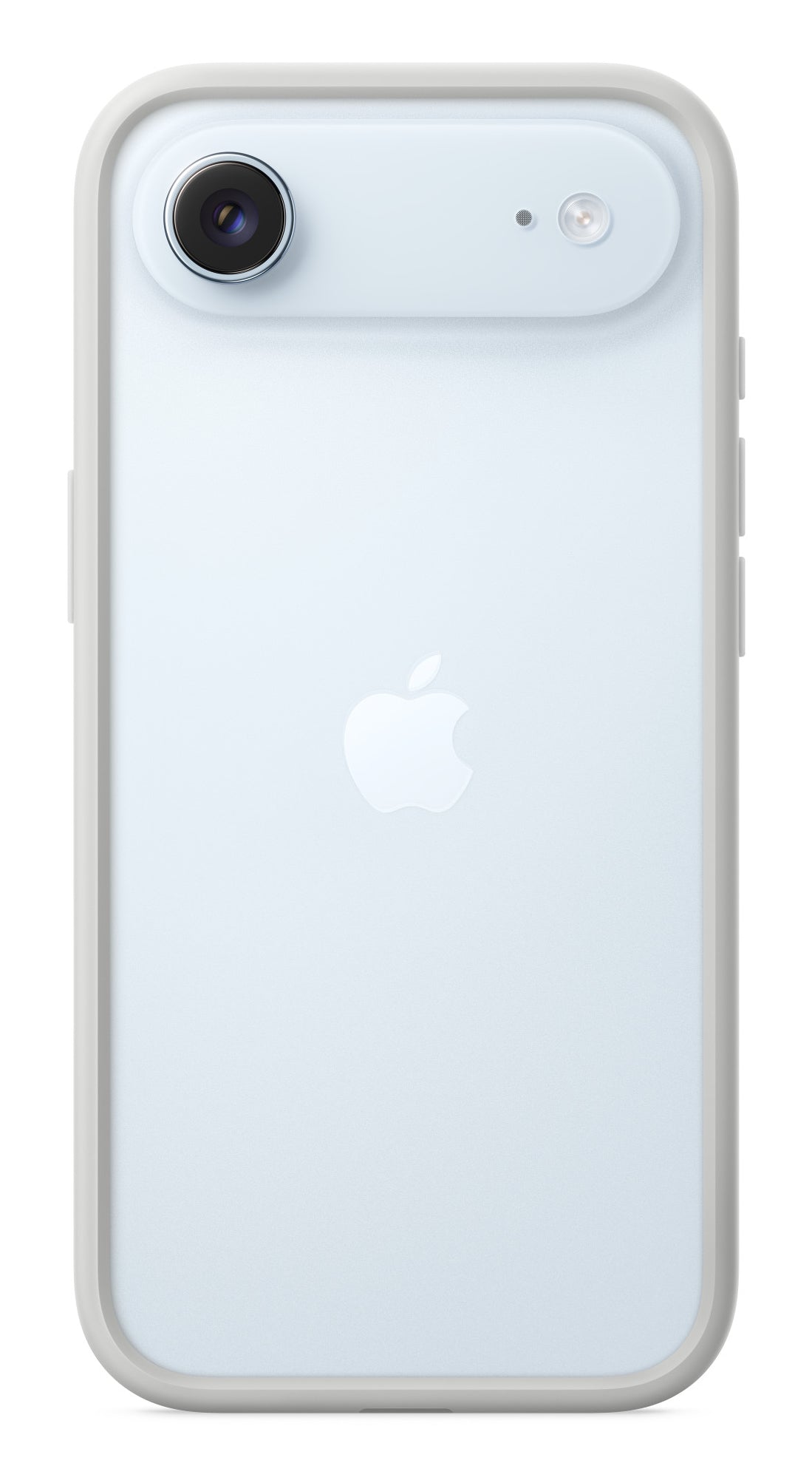 Apple Backcover – für Apple iPhone Air – hellgrau – PC, mit Kartenfach, mit Kordel