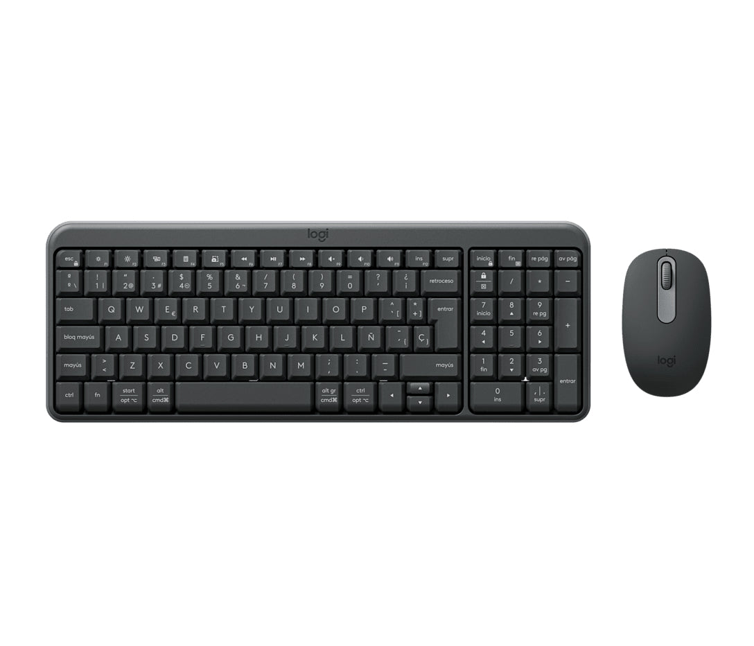 Logitech MK250 Compact – Tastatur-Maus-Set – Bluetooth & 2,4 GHz – QWERTY (ES) – Graphit