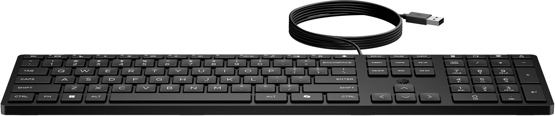 HP 320K – Tastatur – Membran, kabelgebunden, USB, Schwarz