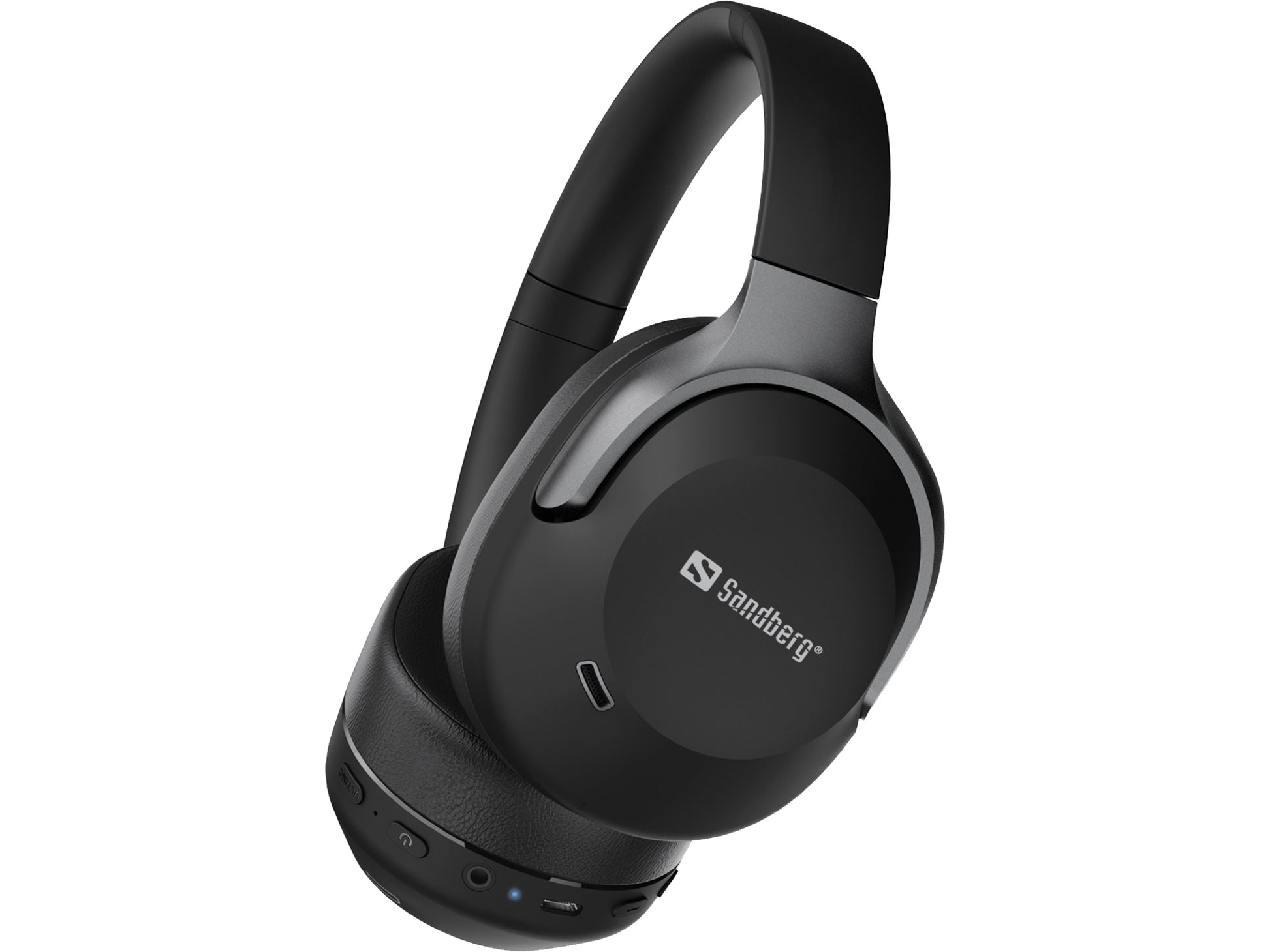 Sandberg Wireless Travel Headset Over-Ear Kopfhörer – Stereo, BT 6.0, ANC, Schwarz
