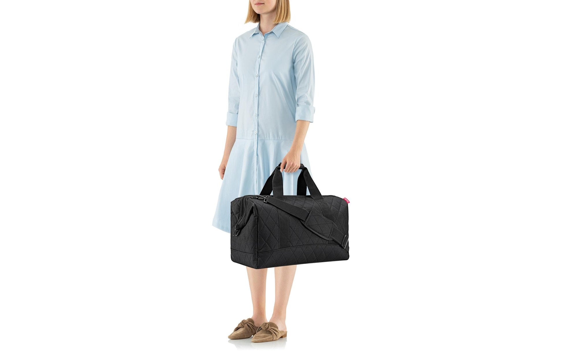 Reisenthel Umhängetasche Allrounder L – 30 l, Polyester, Schwarz, 48 × 39,5 × 29 cm