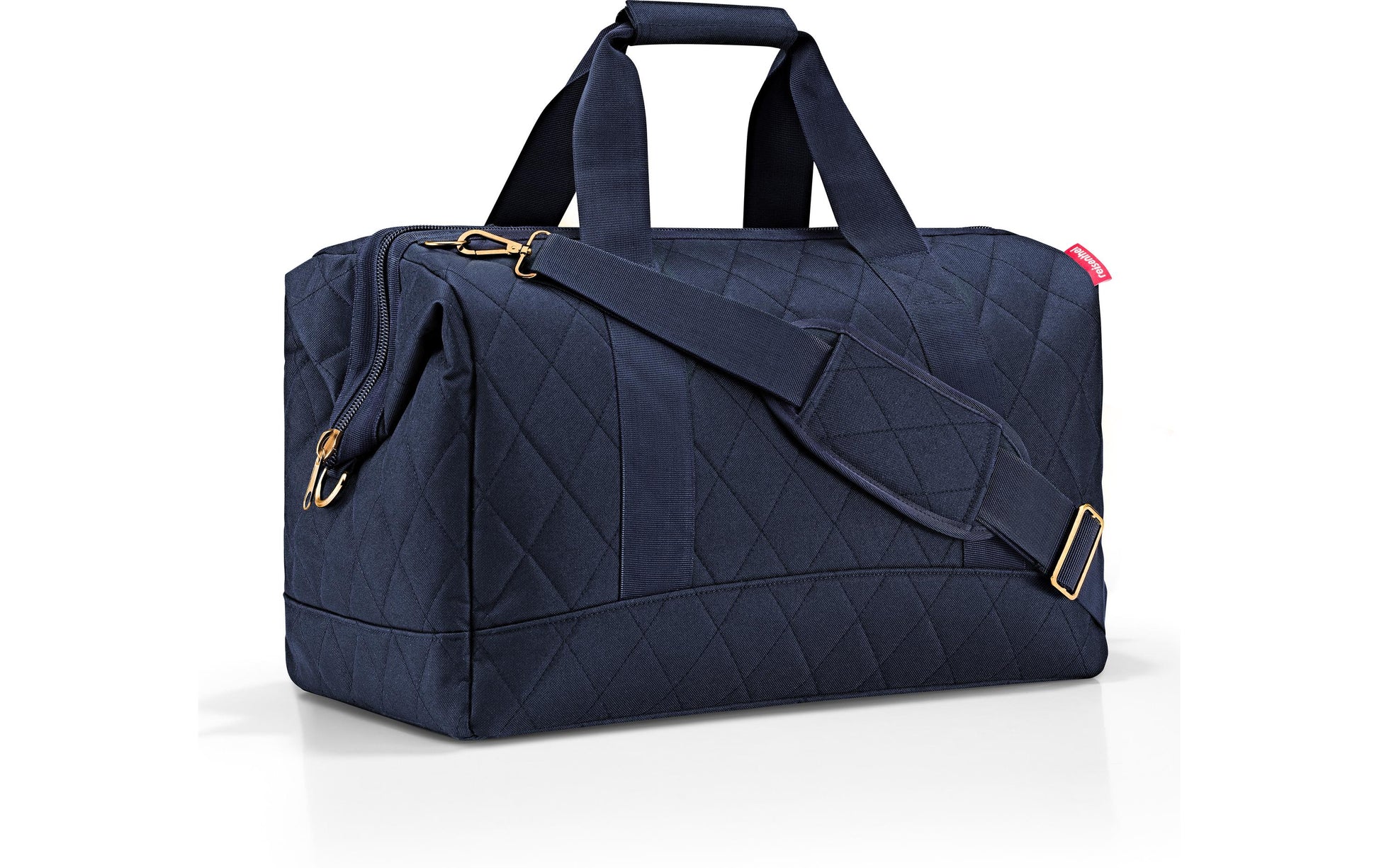 Reisenthel Allrounder L – Umhängetasche, 30 l, Polyester, Dunkelblau, Rhombus-Motiv, 48 × 39,5 × 29 cm