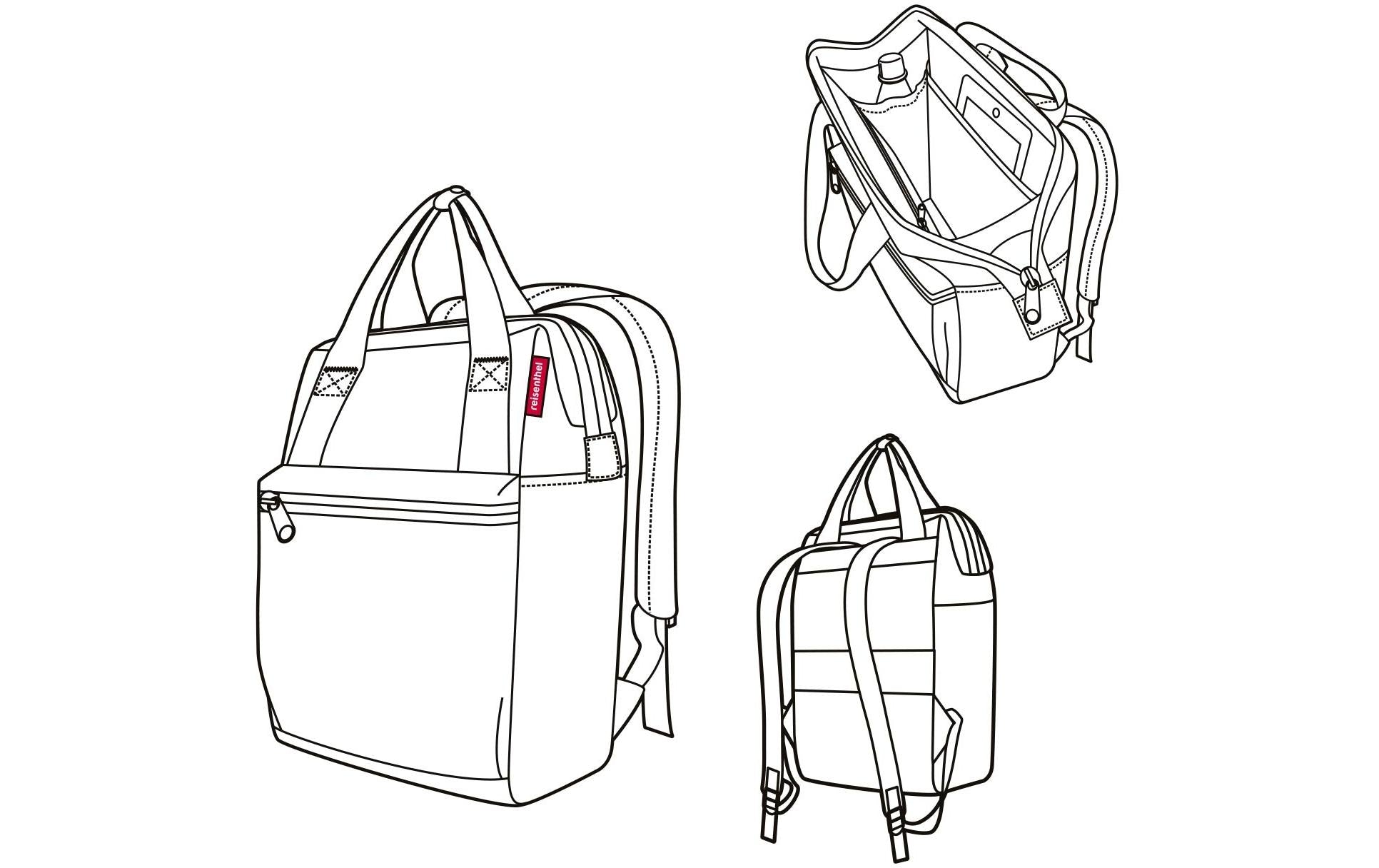 Reisenthel Allrounder R – Freizeit-Rucksack – 12 l, blau, Paisley