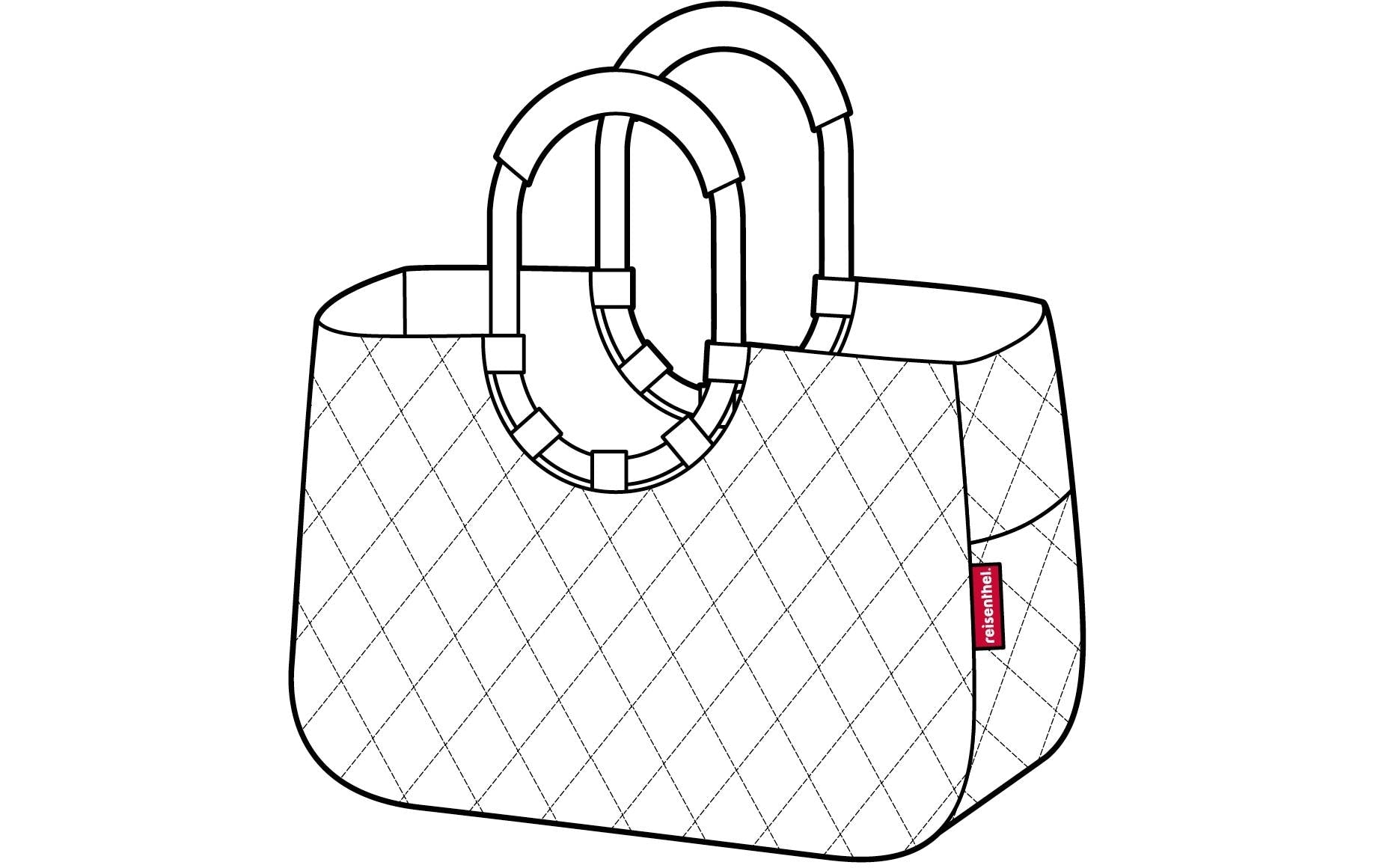Reisenthel Stofftasche, Motiv Rhombus Midnight Gold, 460×345×250 mm, verstärkte Griffe