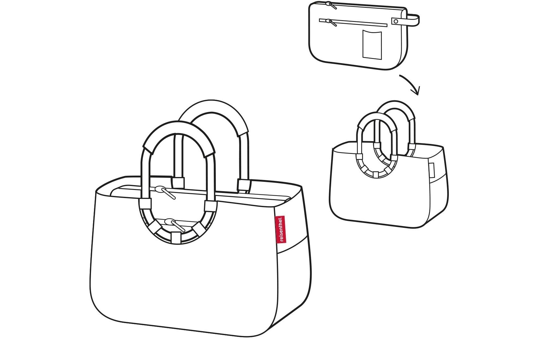 Reisenthel Stofftasche, Polyester, Grau, 400×200×260 mm