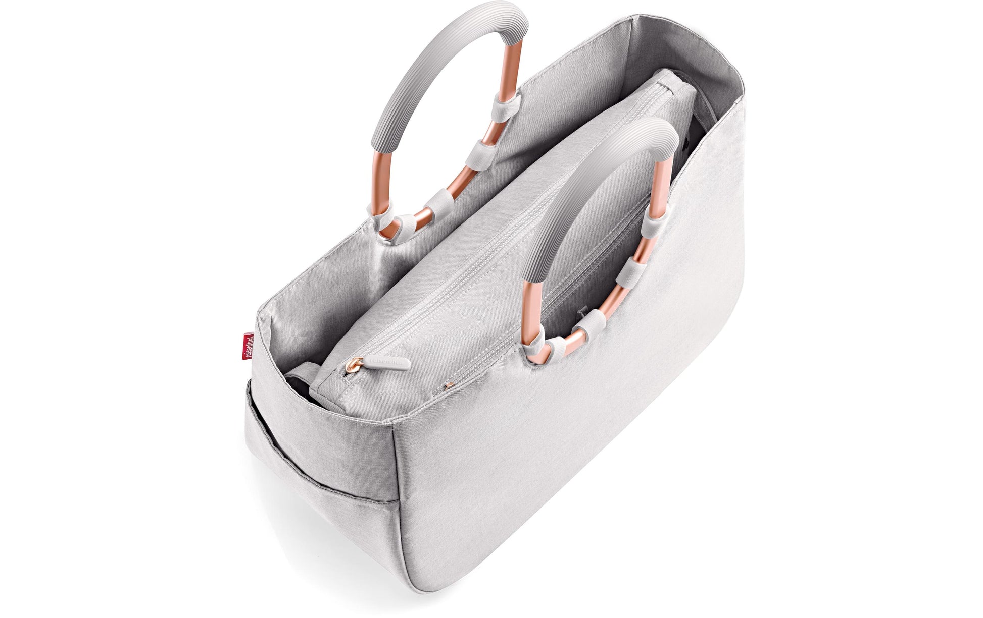 Reisenthel Stofftasche, rPET-Filz, Motiv Twist Sky Rose, 380×230×80 mm