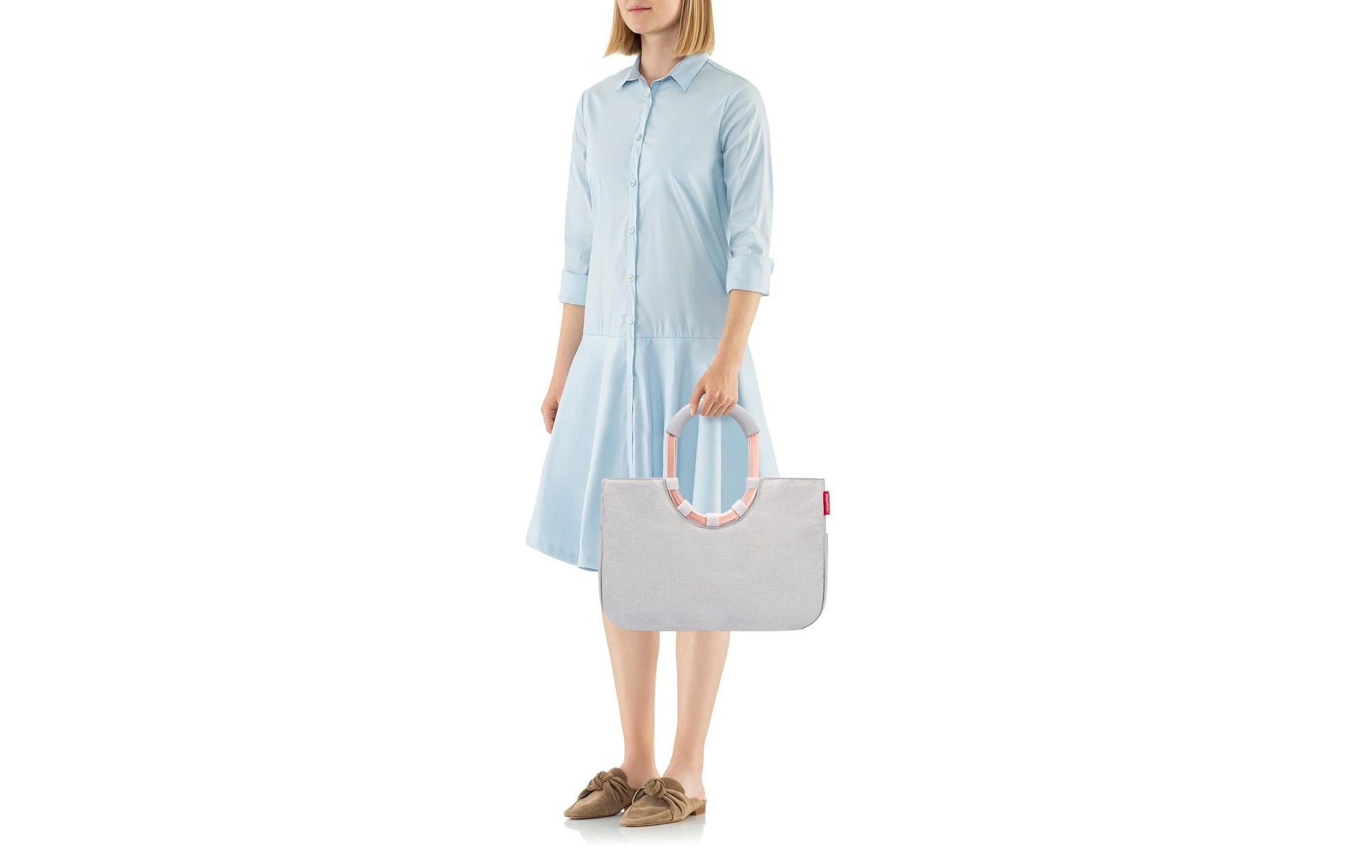 Reisenthel Stofftasche, rPET-Filz, Motiv Twist Sky Rose, 380×230×80 mm