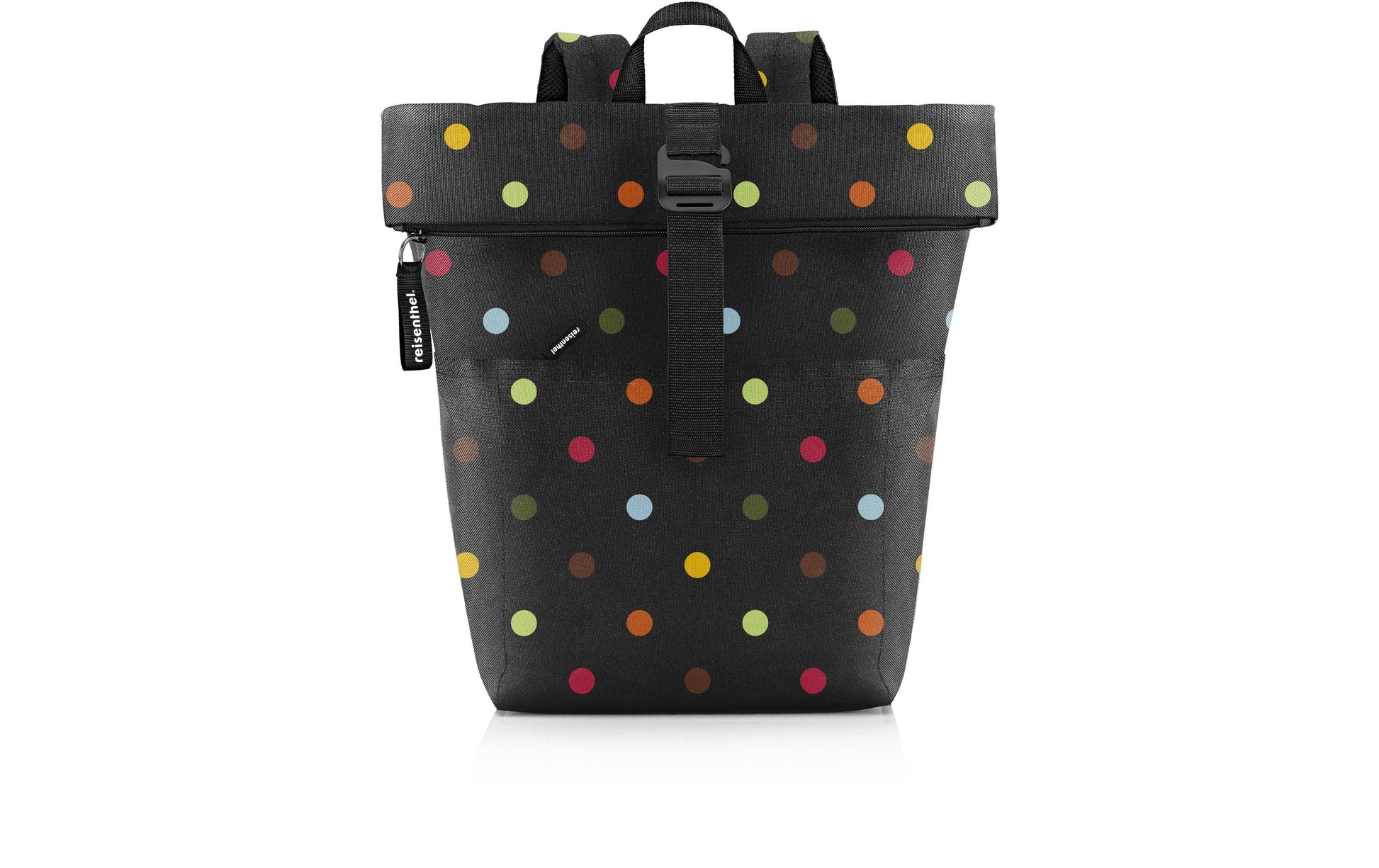 Reisenthel Freizeit-Rucksack – 22 l, recyceltes Material, schwarz, Punkte