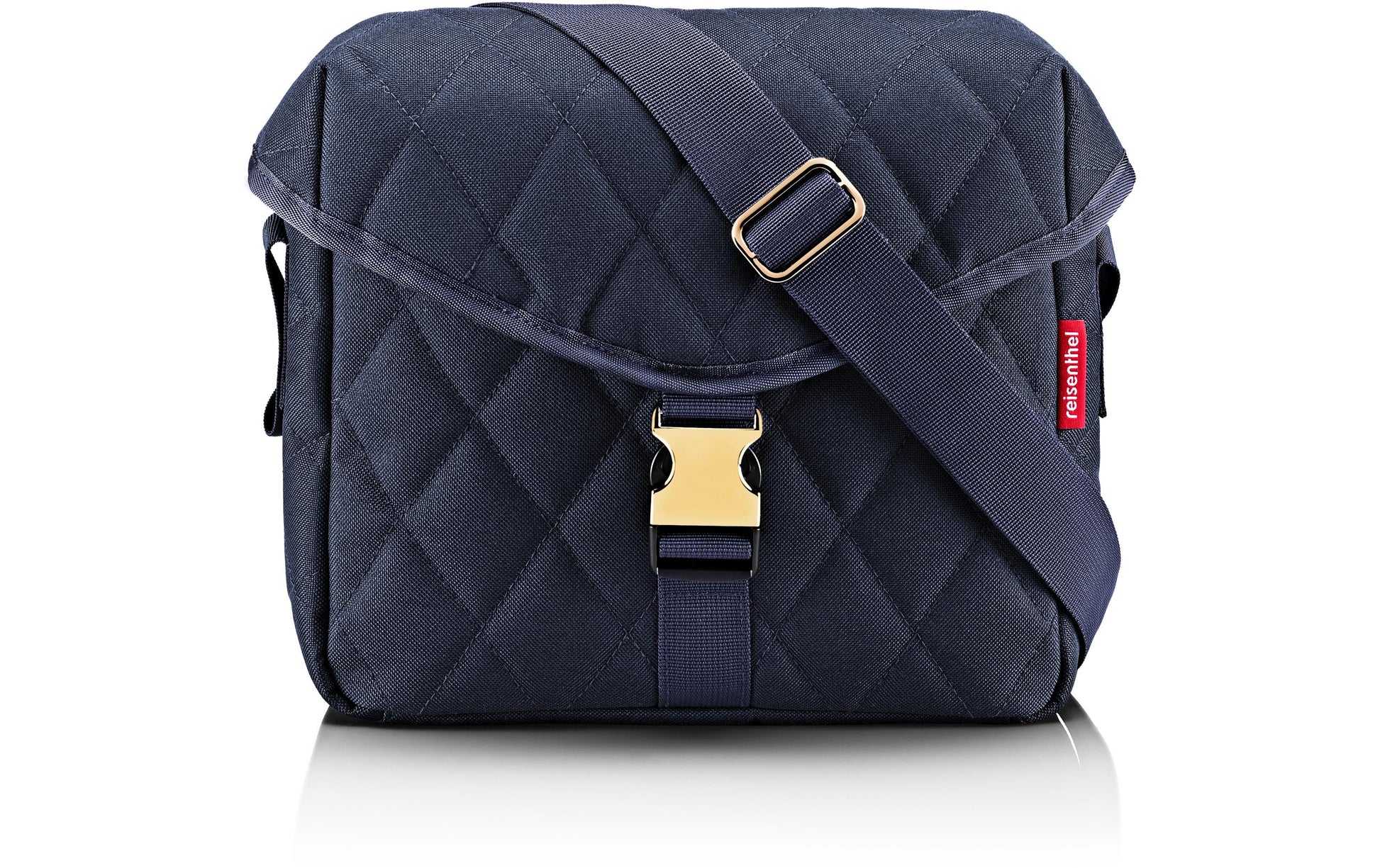 Reisenthel Umhängetasche – 3,5 l, Polyester, Rhombus Midnight Gold, 26 × 10 × 22,5 cm