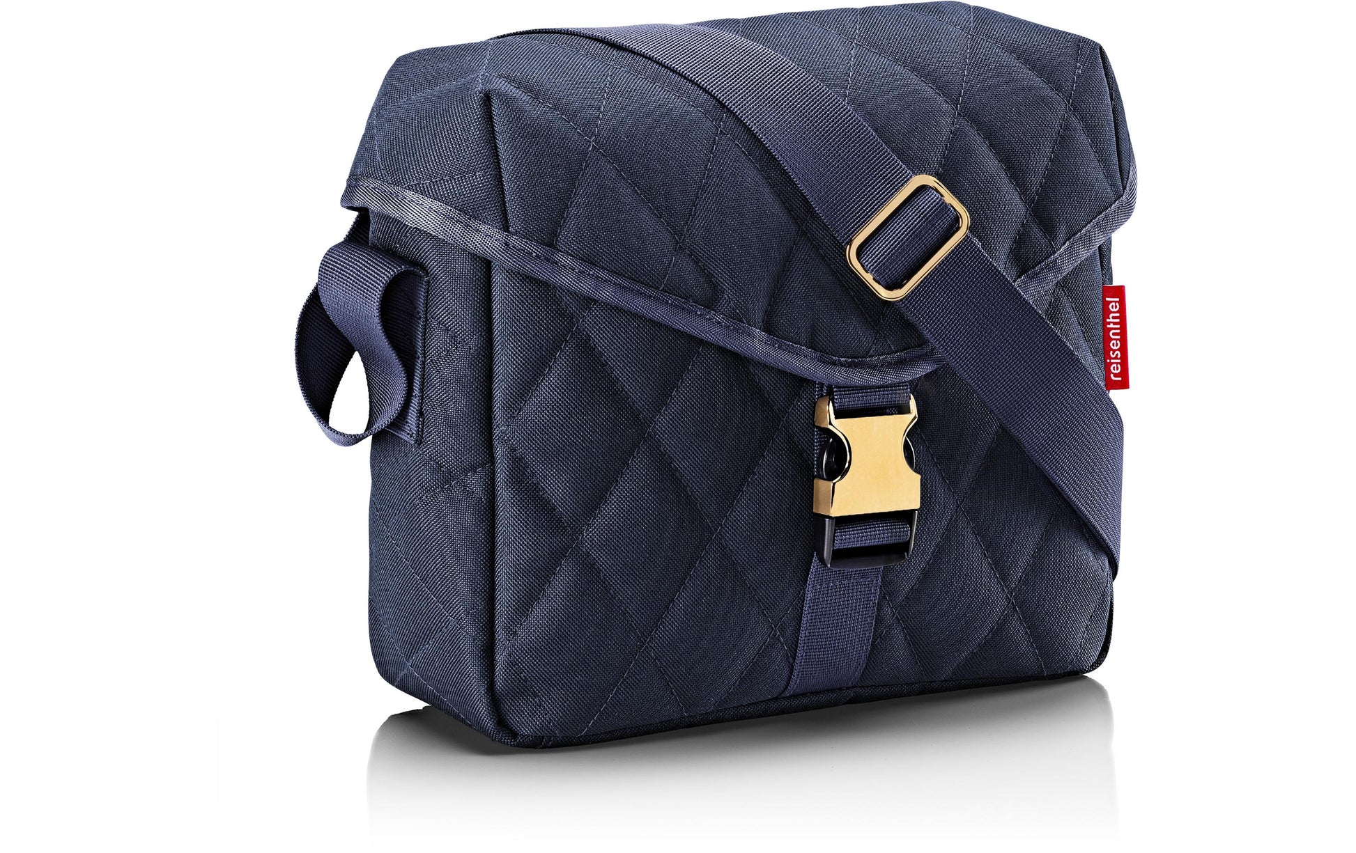 Reisenthel Umhängetasche – 3,5 l, Polyester, Rhombus Midnight Gold, 26 × 10 × 22,5 cm