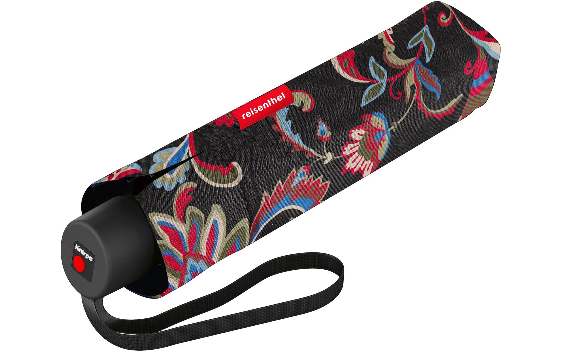 Reisenthel knirps Taschenschirm – Ø 99 cm, L 24 cm – Paisley Black