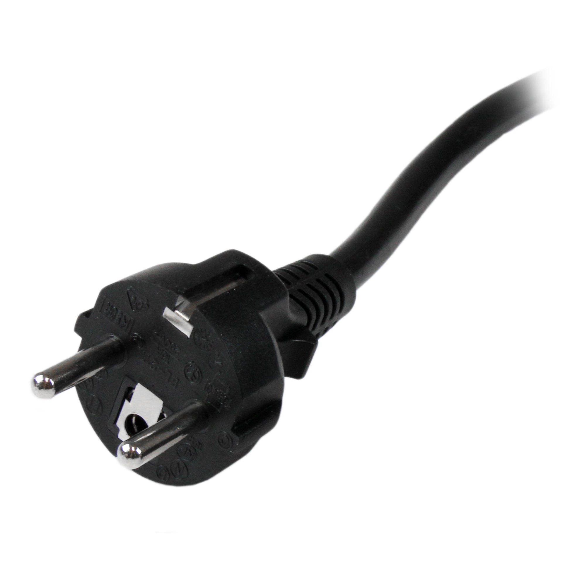 StarTech.com Netzkabel – Schuko (Typ E/F)–IEC C19, 2 m, 250 V/16 A, schwarz