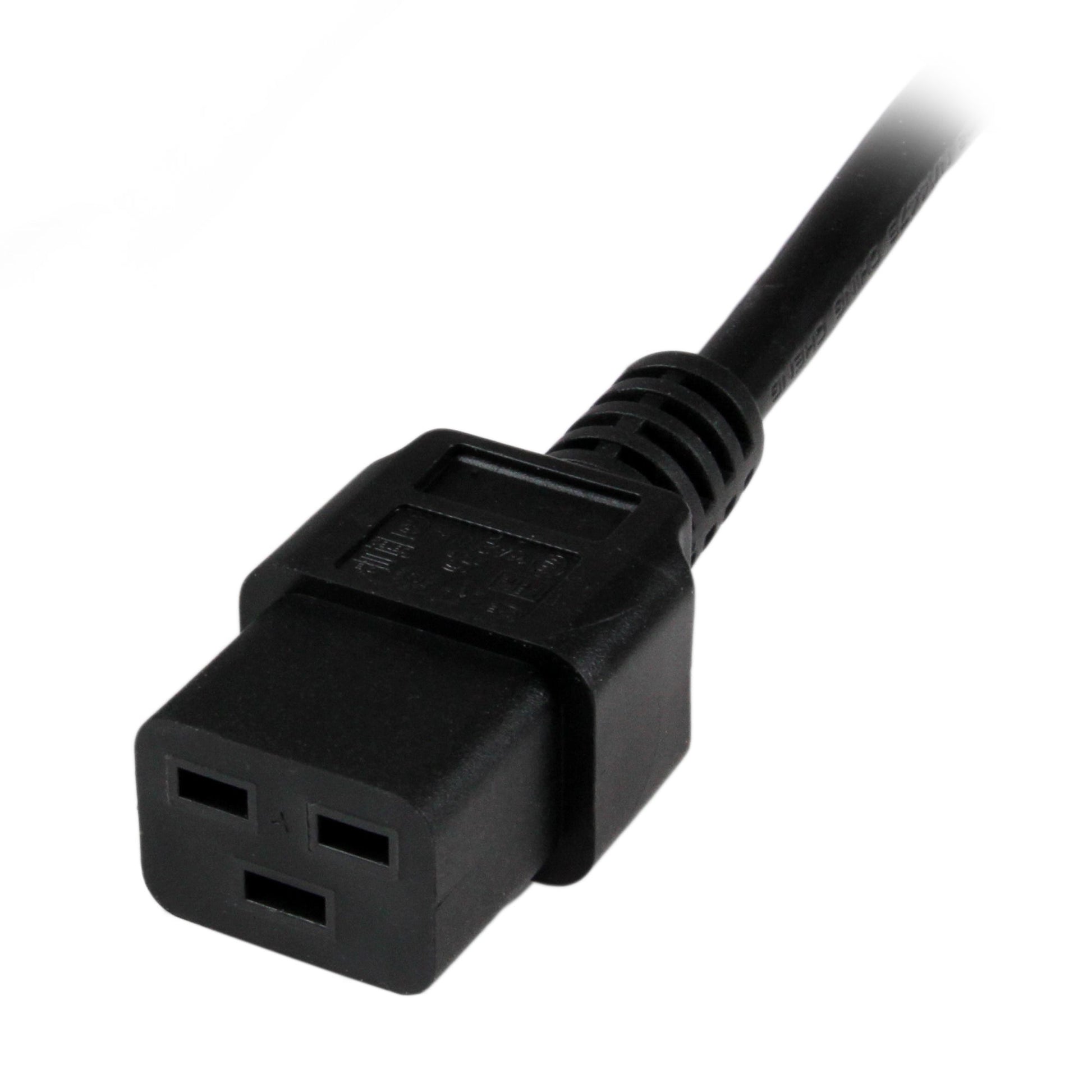 StarTech.com Netzkabel – Schuko (Typ E/F)–IEC C19, 2 m, 250 V/16 A, schwarz