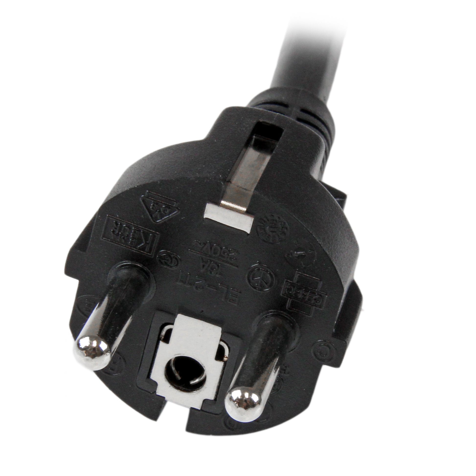 StarTech.com Netzkabel – Schuko (Typ E/F)–IEC C19, 2 m, 250 V/16 A, schwarz