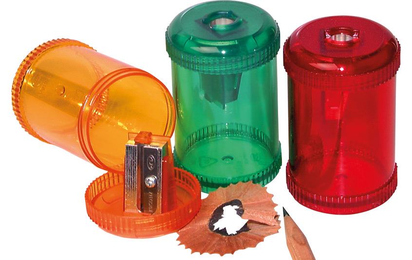 Kum Spitzer – manuell, 1-Loch, mit Behälter, für Blei- & Buntstifte Ø 8 mm, Kunststoff, assortiert, 430 M1 Ice