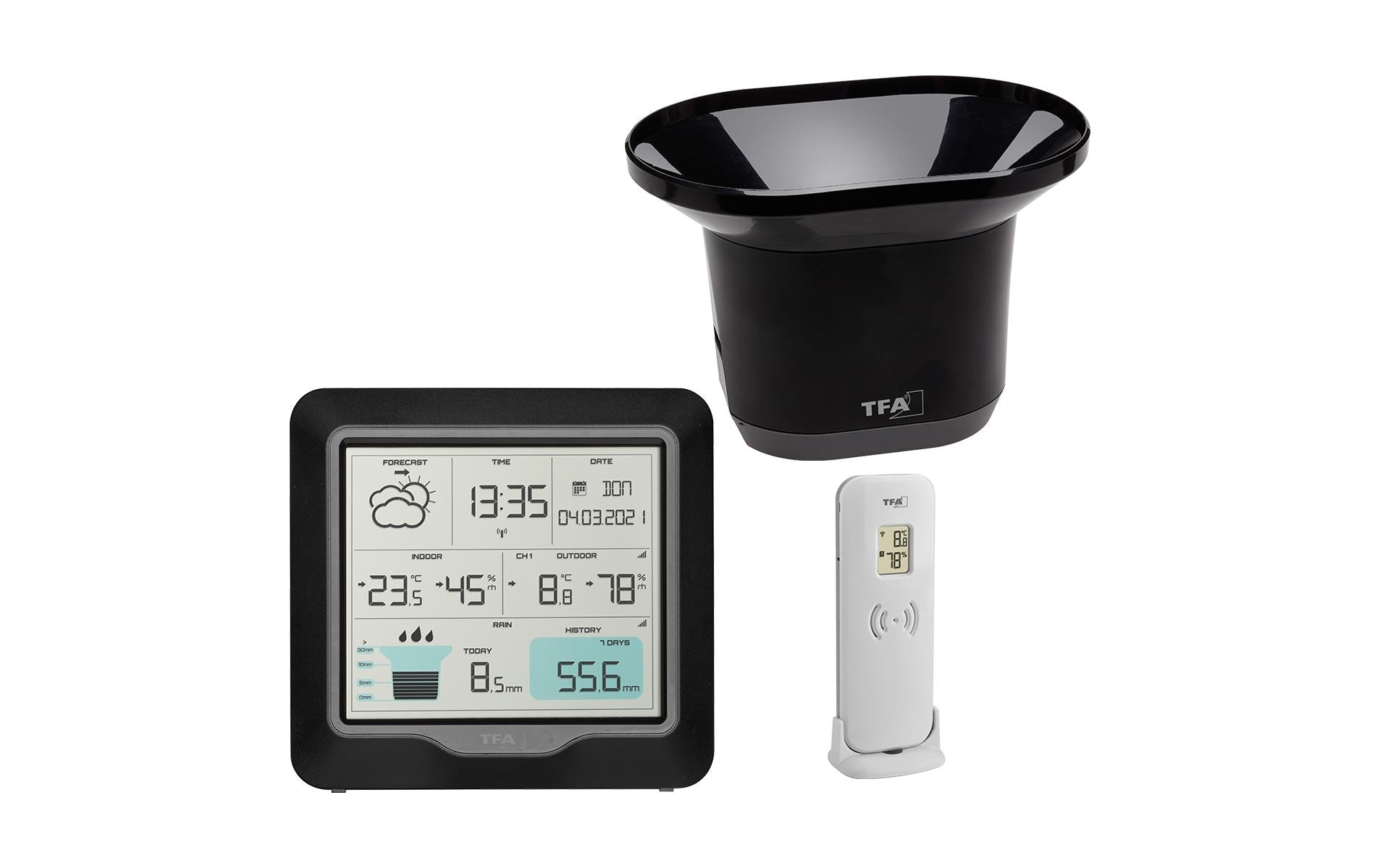 TFA-Dostmann RAIN PRO 35.1160.01 Temperatur-/Feuchtesensor – Kabellos, −40–60 °C, 10–99 %, Innen/Aussen