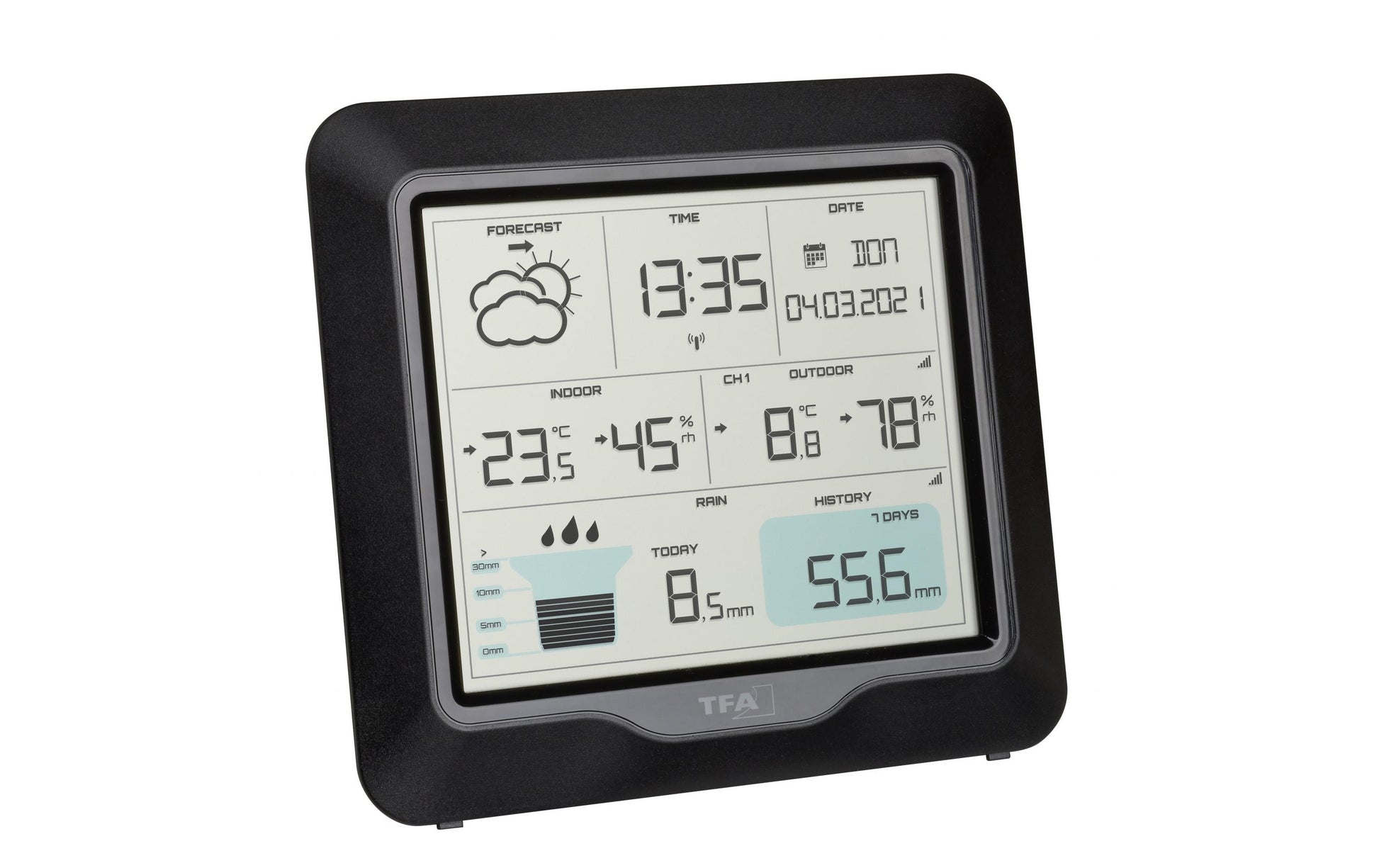 TFA-Dostmann RAIN PRO 35.1160.01 Temperatur-/Feuchtesensor – Kabellos, −40–60 °C, 10–99 %, Innen/Aussen