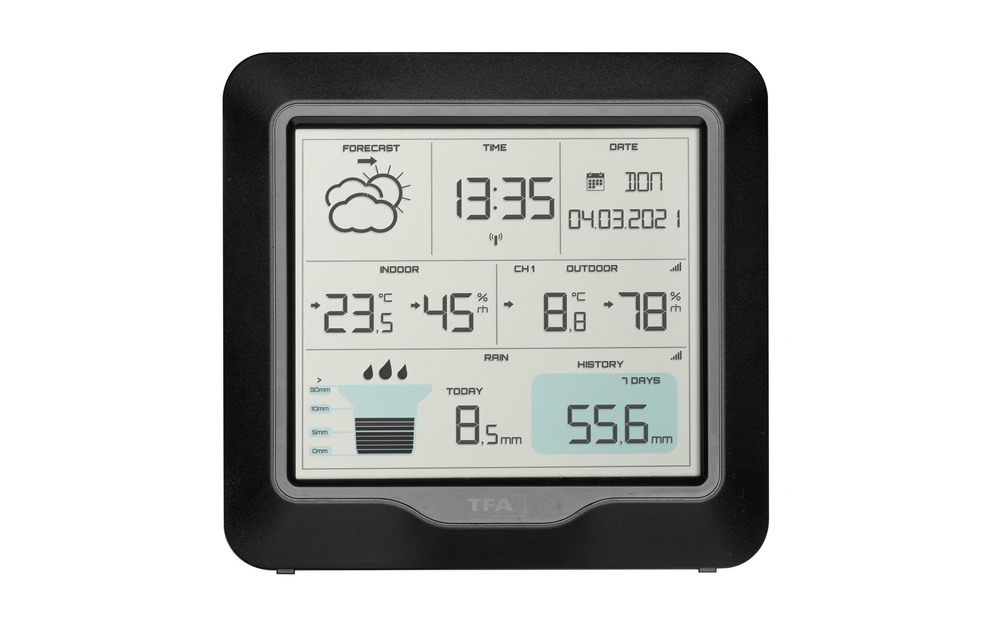 TFA-Dostmann RAIN PRO 35.1160.01 Temperatur-/Feuchtesensor – Kabellos, −40–60 °C, 10–99 %, Innen/Aussen