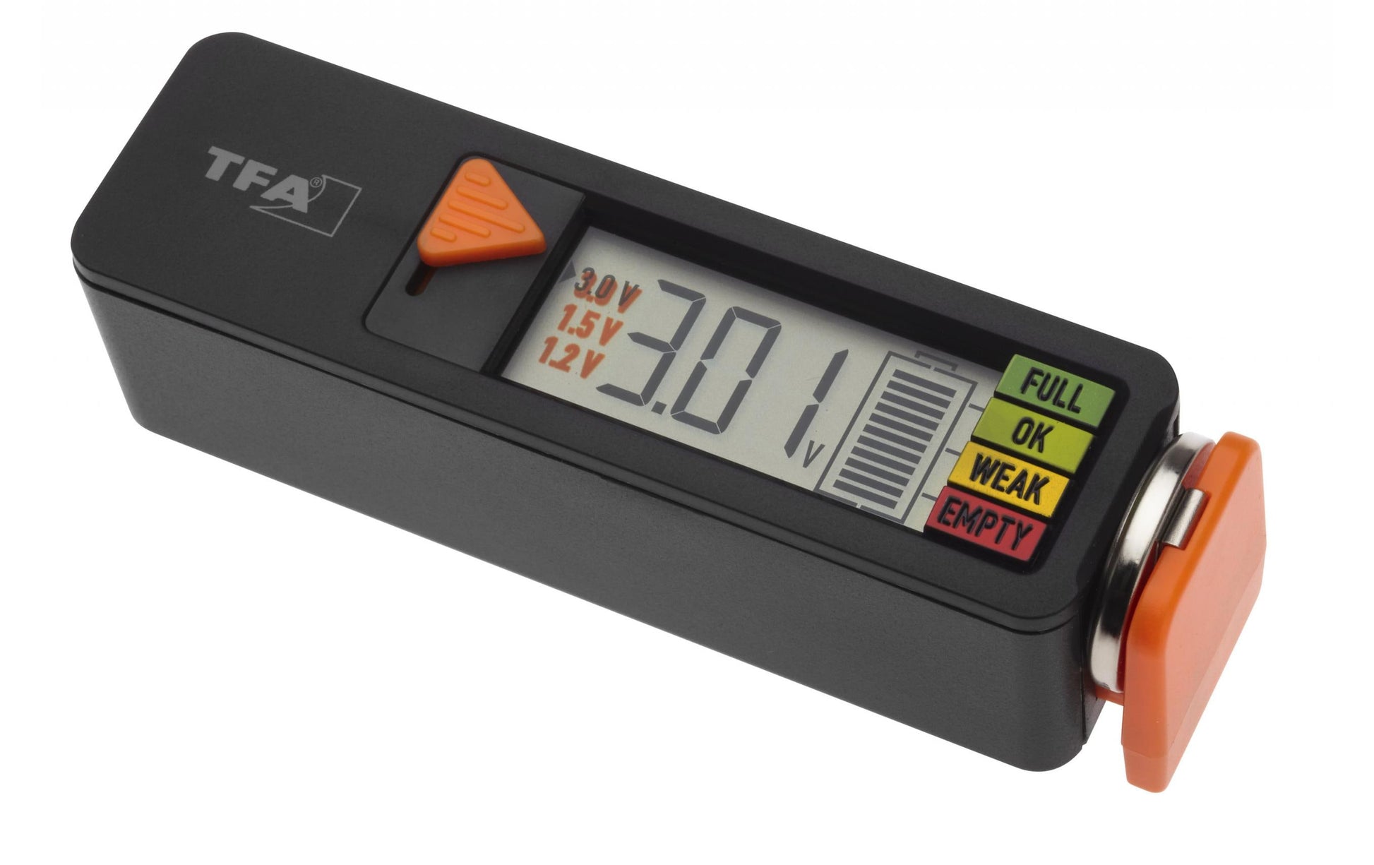 TFA-Dostmann BatteryCheck – Batterietester – LED-Anzeige, für AA/AAA/C/D/9 V/Knopfzellen