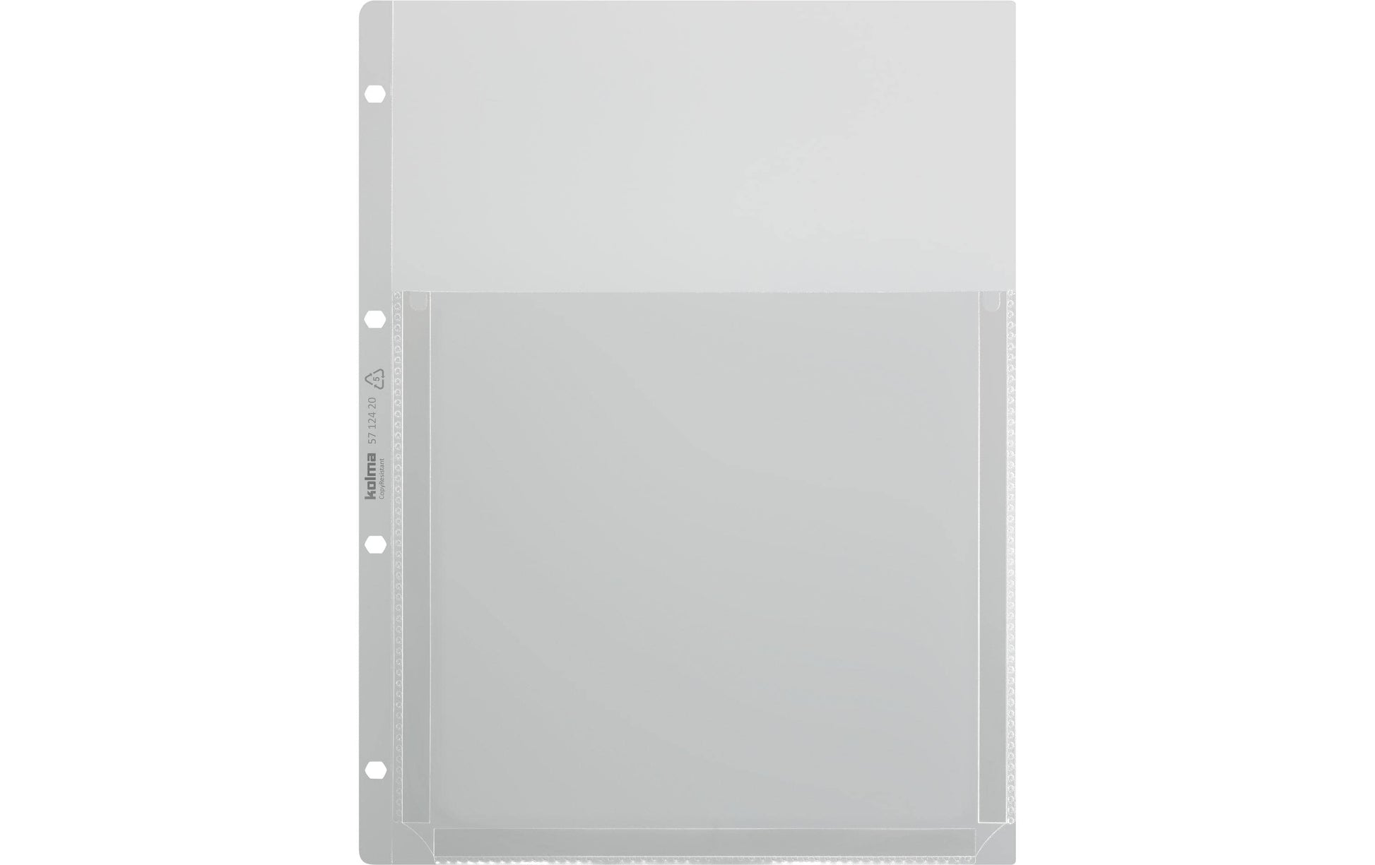 Kolma Sichtmappe A4 – transparent, Kunststoff, glänzend, 100 µm, 25er-Pack