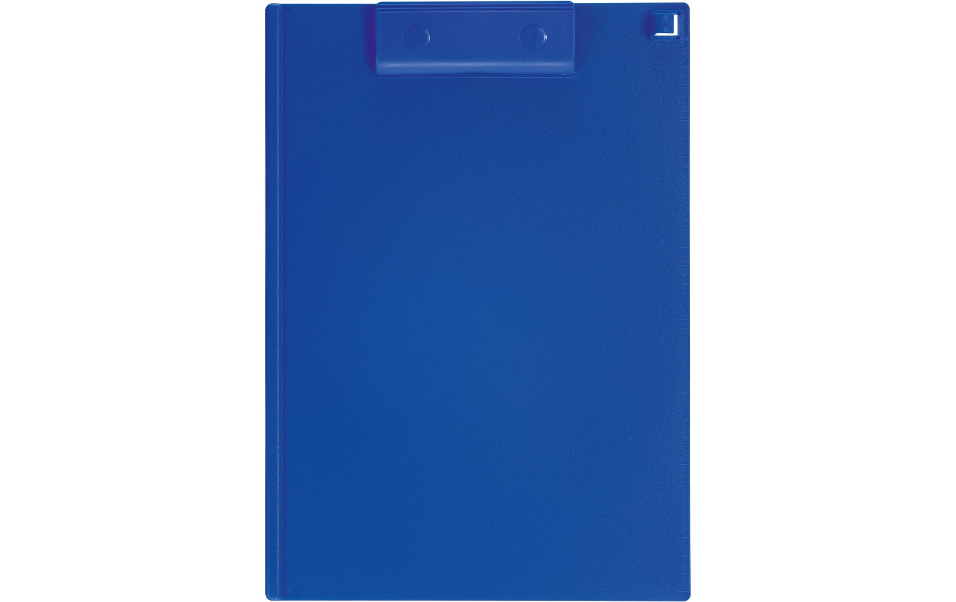 Kolma Paperclip Klemmbrett A4 – blau – mit Stifthalter, Massstab