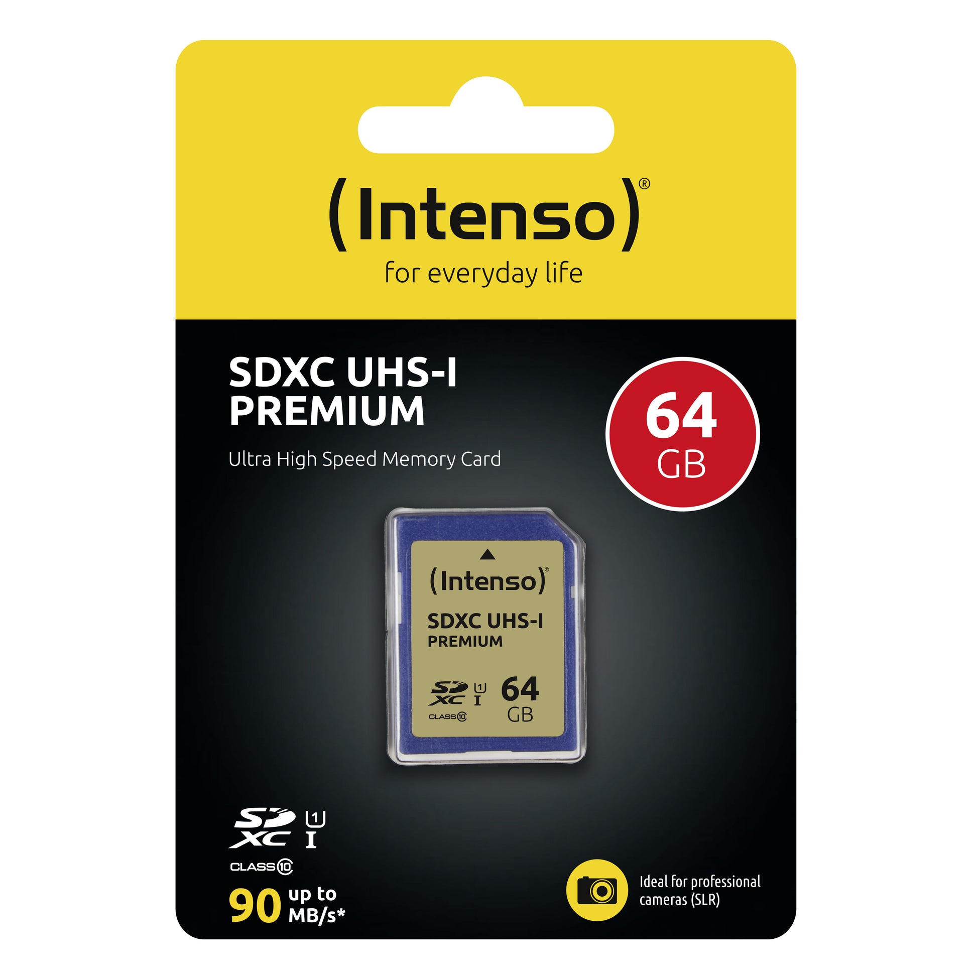 Intenso SDXC 64 GB – UHS-I, Klasse 10, U1, 90 MB/s Lesen