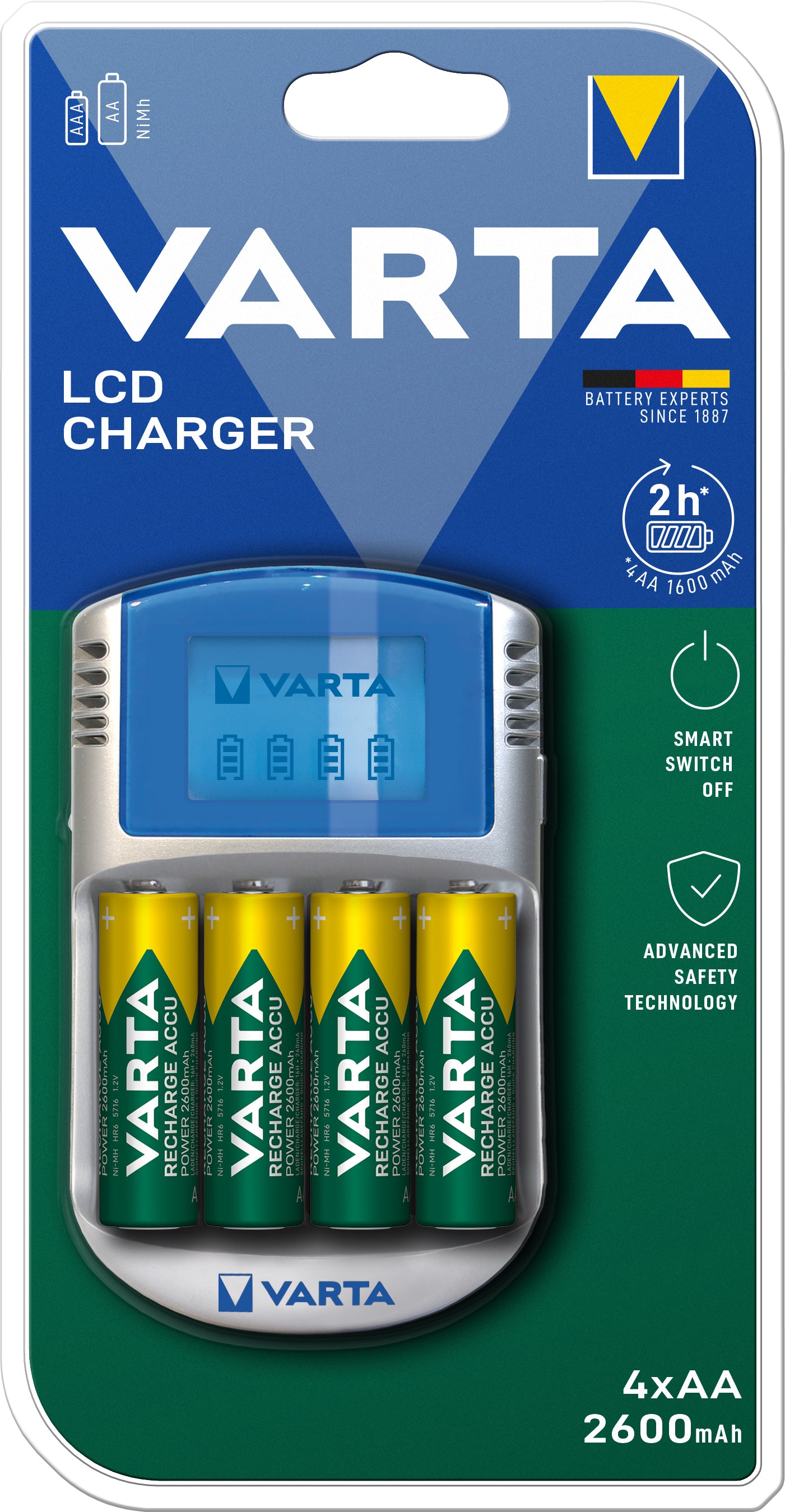 VARTA Ladegerät – LCD, Autoadapter