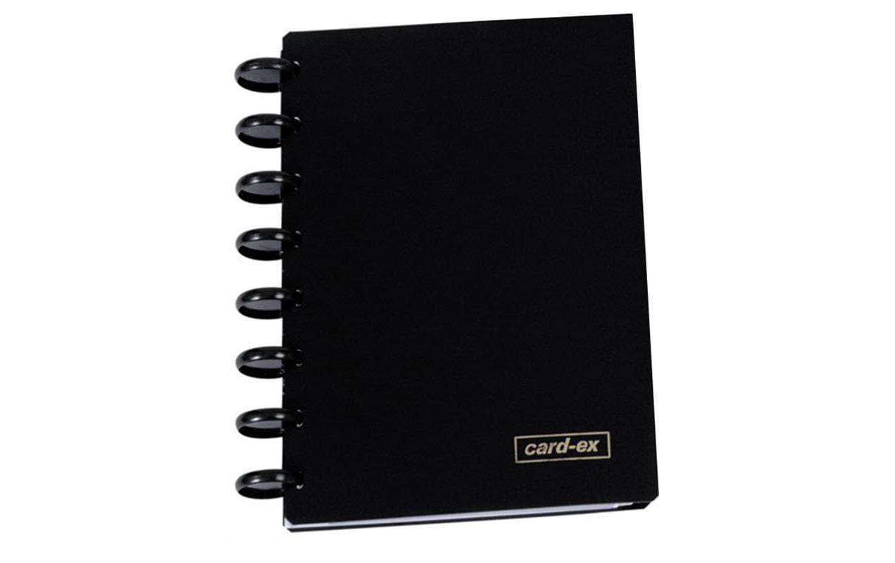 Adoc Visitenkartenalbum für 120 Visitenkarten, Kunststoff, Schwarz, 14 × 21 cm