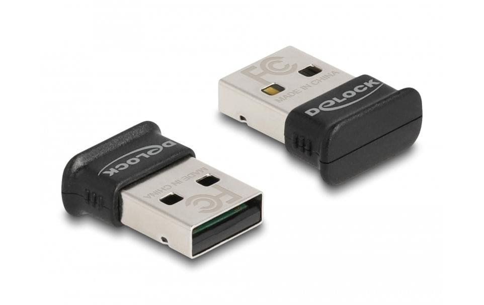 DeLOCK 61024 USB-Bluetooth-Adapter – Bluetooth 5.0 + EDR, USB-A, bis 100 m, 3 Mbit/s – Schwarz