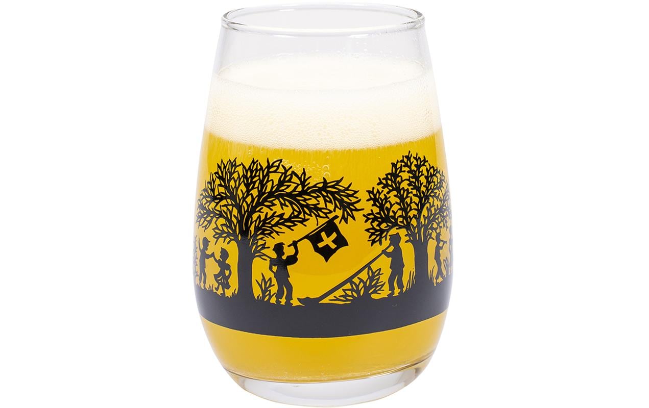 Kadastar Trinkglas Bergchilbi – 400 ml, Ø 6,2 cm, H 11,4 cm, Glas, Schwarz, spülmaschinenfest