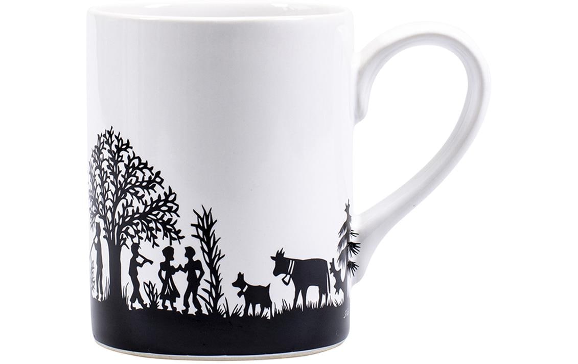 Kadastar Tasse – 400 ml, Ø 8 cm, H 10 cm, Steingut, Weiss, spülmaschinenfest