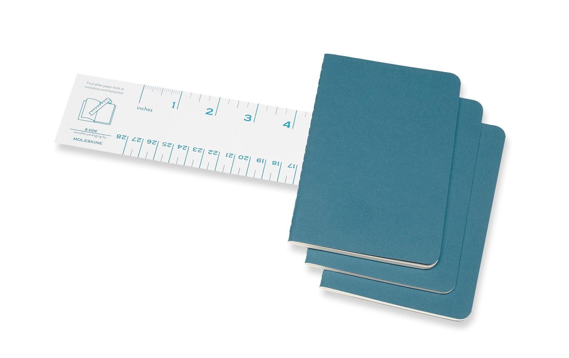 Moleskine Notizheft – A6 – Fadenheftung, Innentasche, 16 herausnehmbare Seiten, Schwarz, 3er-Pack